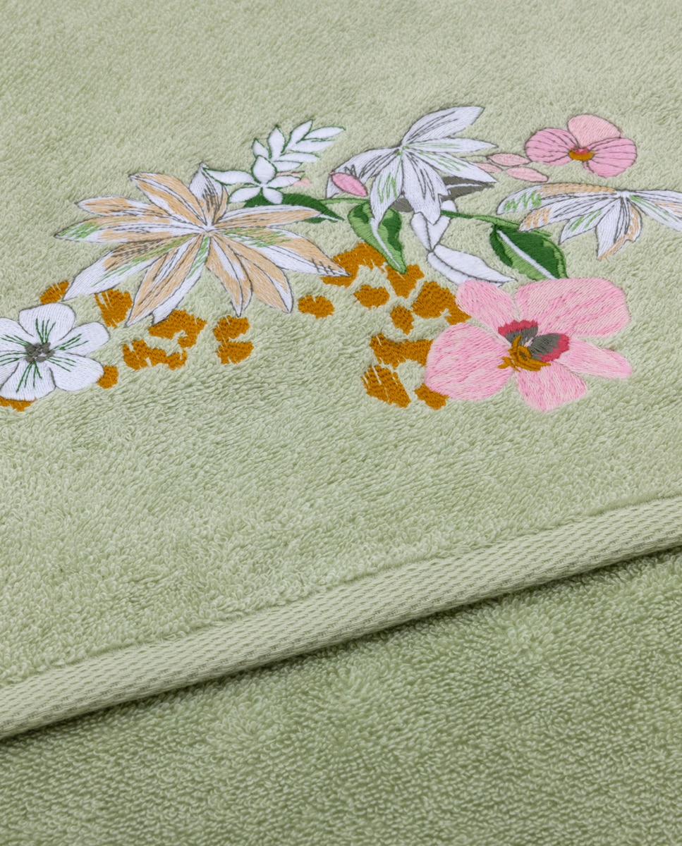 Toalha de Banho de Algodão e Modal Orchidée - 450 g/m2 Verde-6