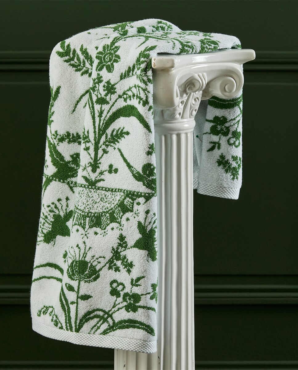Imagen 0 de Toalla de baño algodón 470 gr/m² Botanic Yves Delorme Multicolor