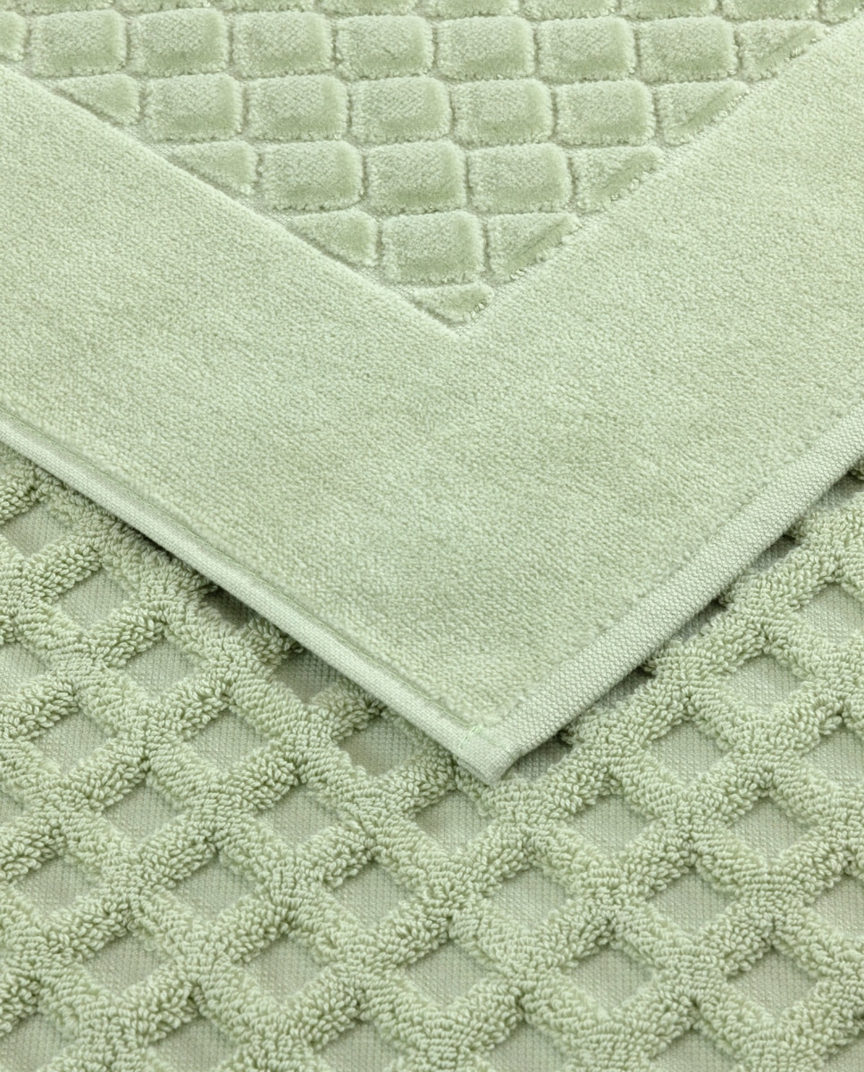 Alfombra de baño algodón Etoile Yves Delorme - Verde claro 55 x 90 cm Verde claro-2