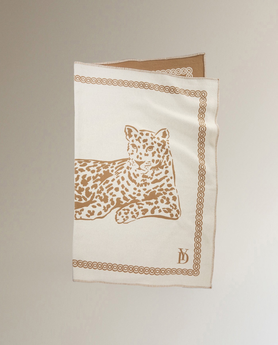 Imagen 0 de Manta decorativa Leopard Yves Delorme Multicolor