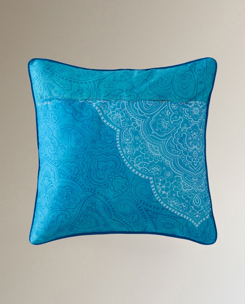 Capa de Almofada de Algodão Dolceacqua Azul-2