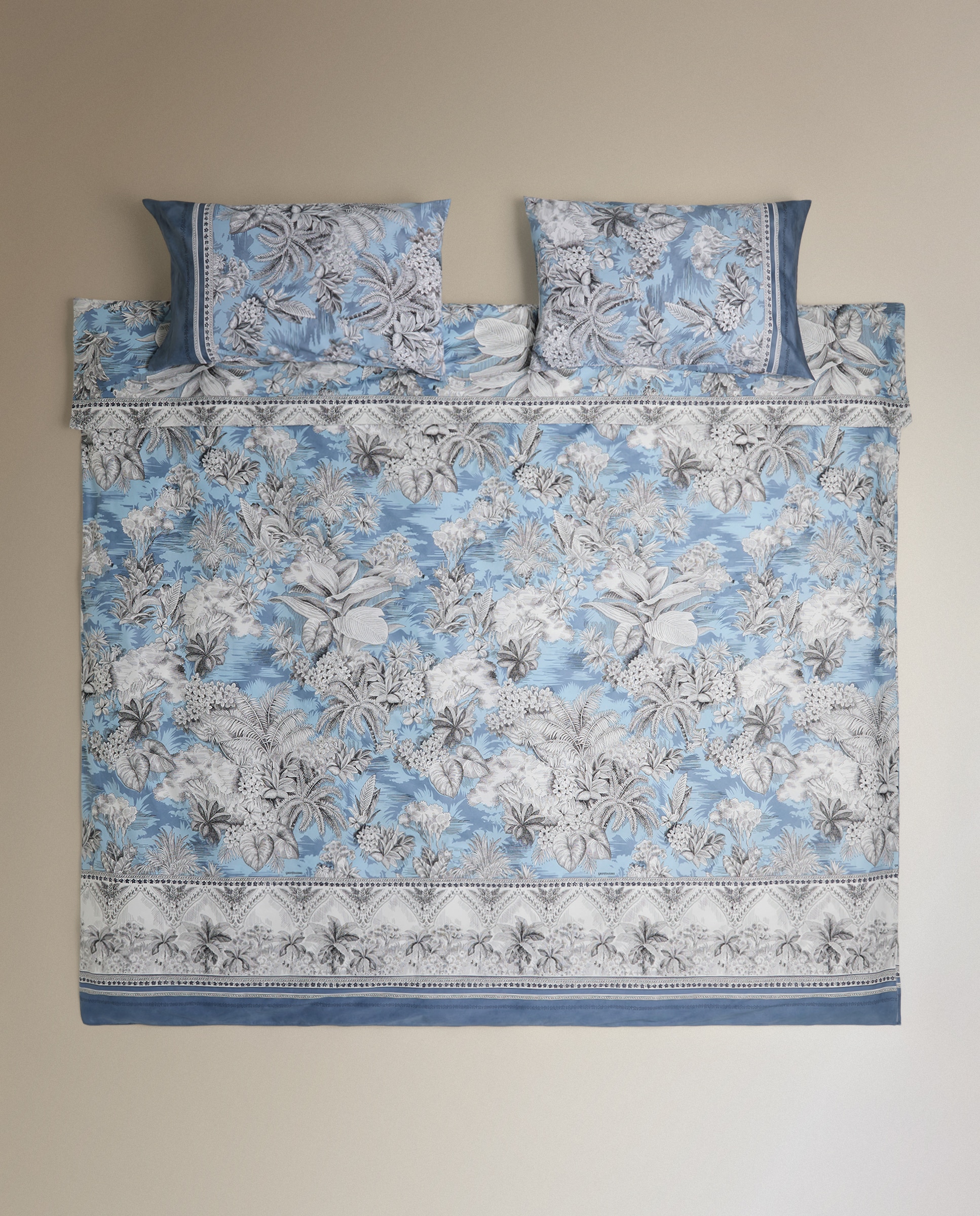 Conjunto de Capa de Edredão de Algodão Boboli Azul-2
