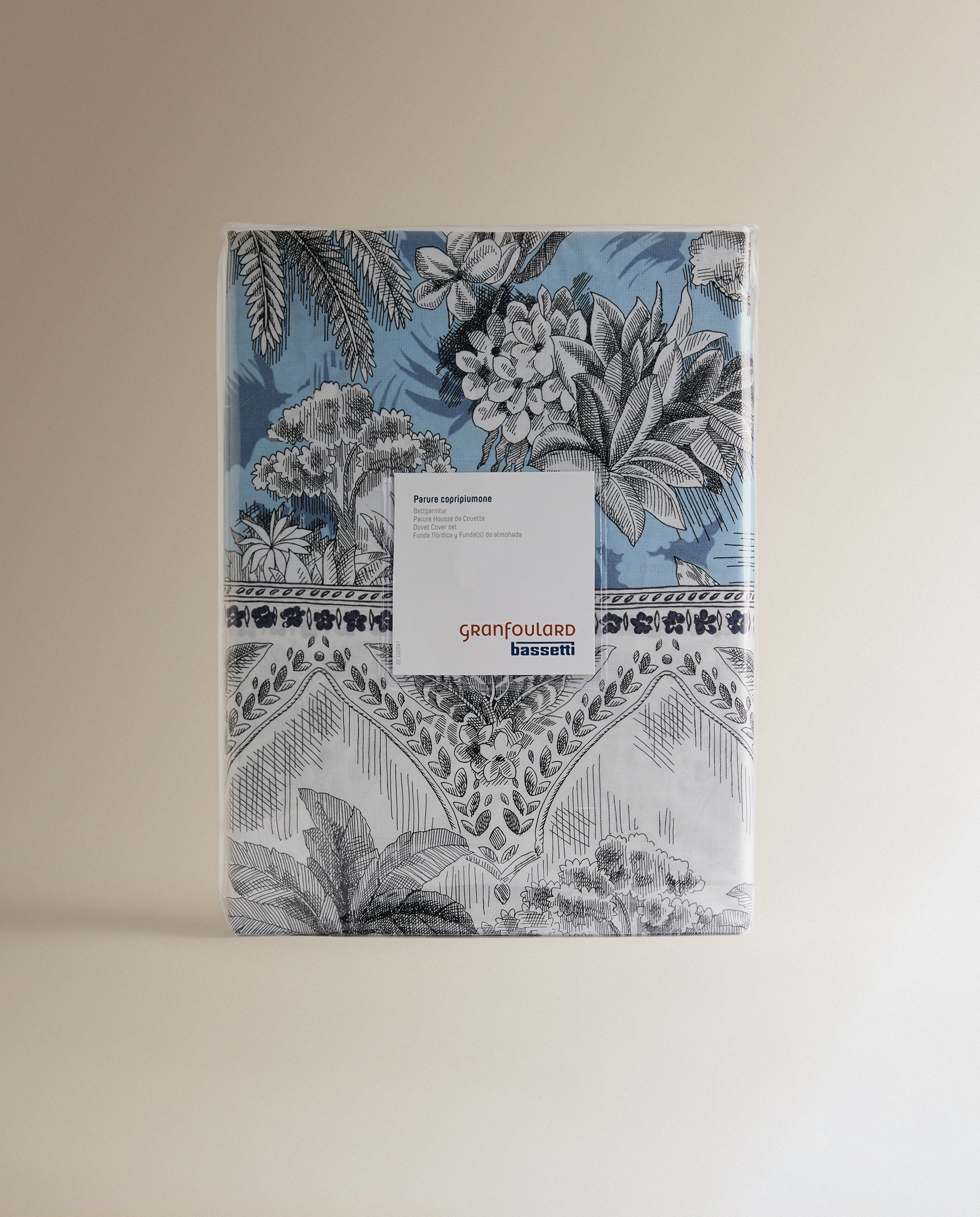 Conjunto de Capa de Edredão de Algodão Boboli Azul-8