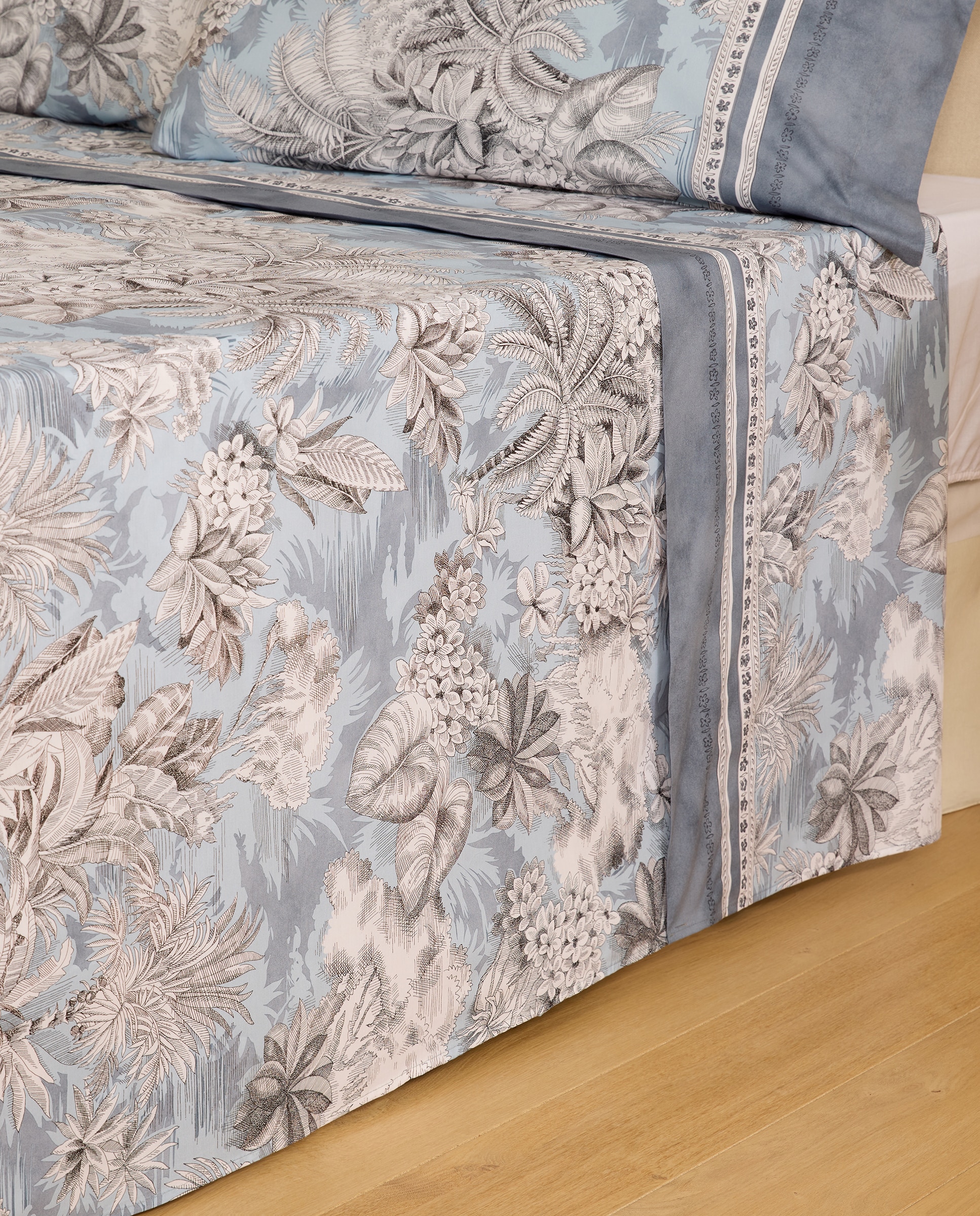 Conjunto de Lençóis de Algodão Boboli Azul-2
