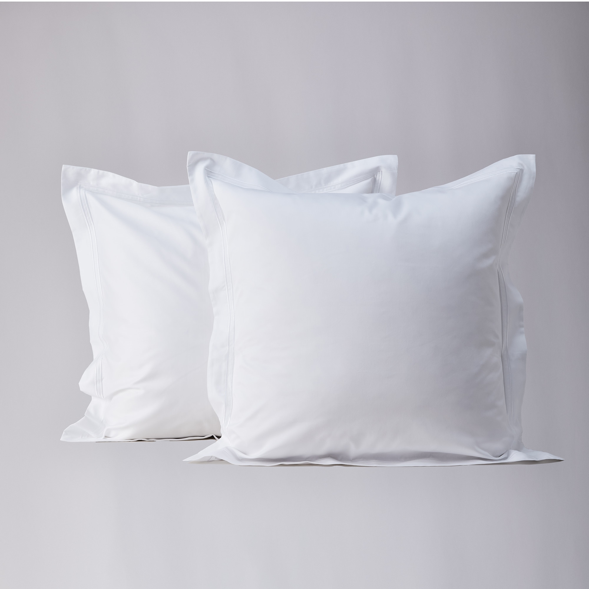 Pack 2 fundas de cuadrante algodón 400 hilos Prince Bassols - Blanco 65 x 65 cm Blanco-1