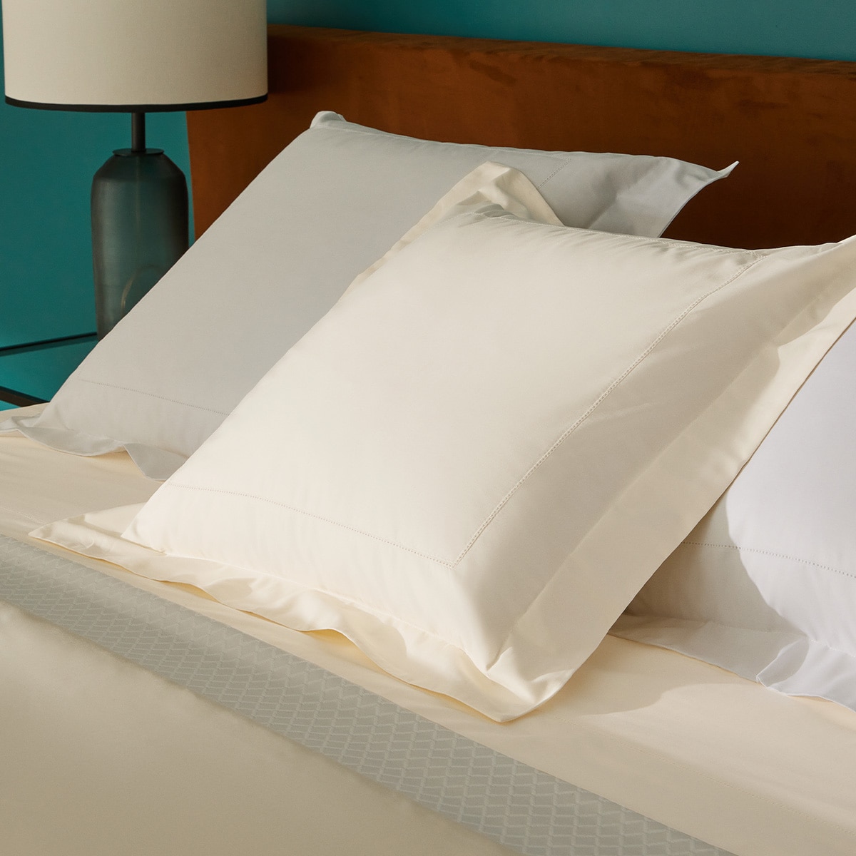 Funda de cuadrante algodón egipcio 200 hilos Tacto Bassols - Natural 55 x 55 cm Natural-2