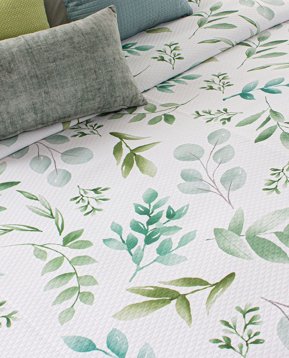 Colcha Hickson Reig Marti - Verde Cama 150 cm Verde-5