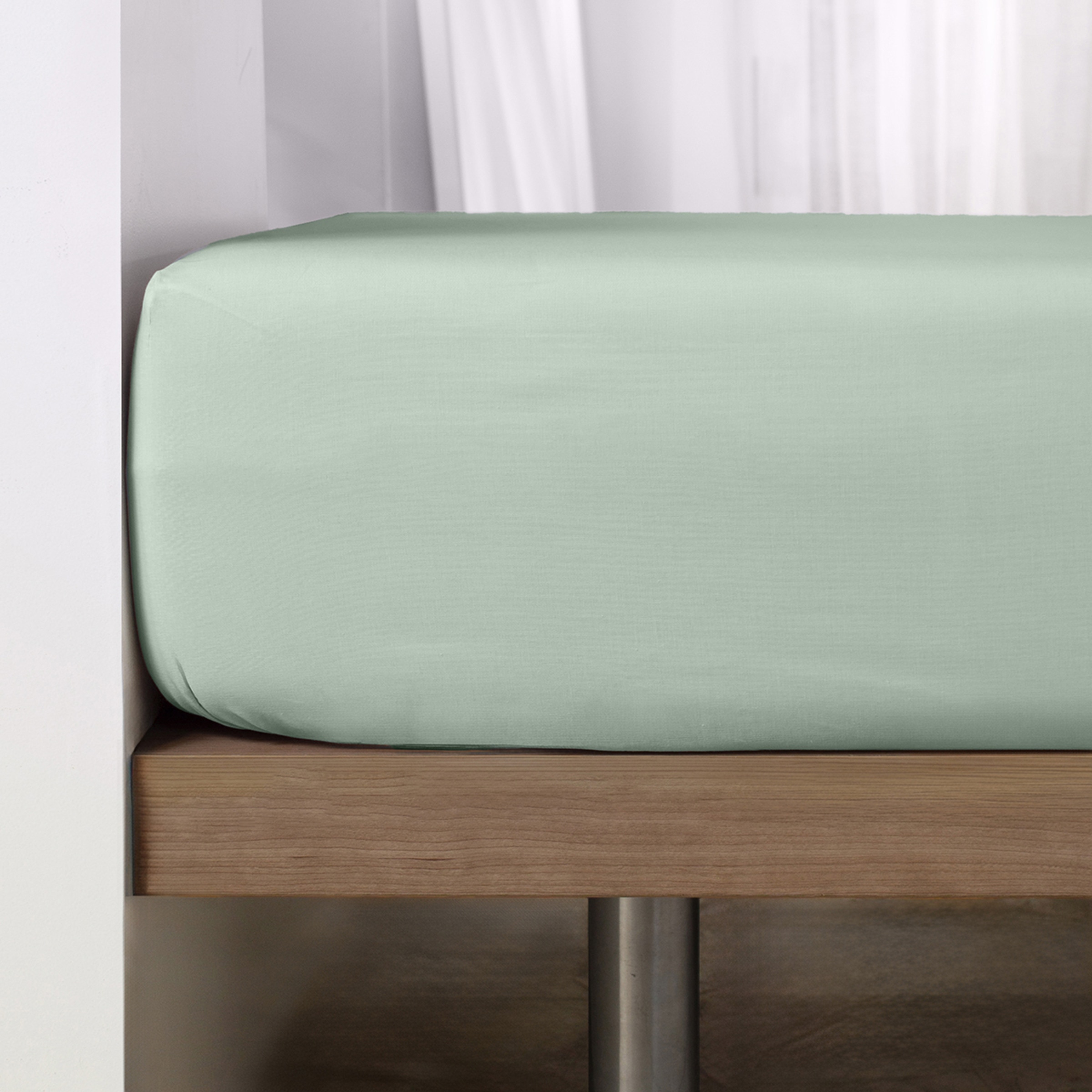 Lençol de Baixo de Algodão Blois Verde-1