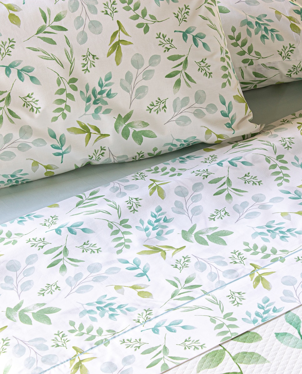 Conjunto de Lençóis de Algodão Hickson Verde-2
