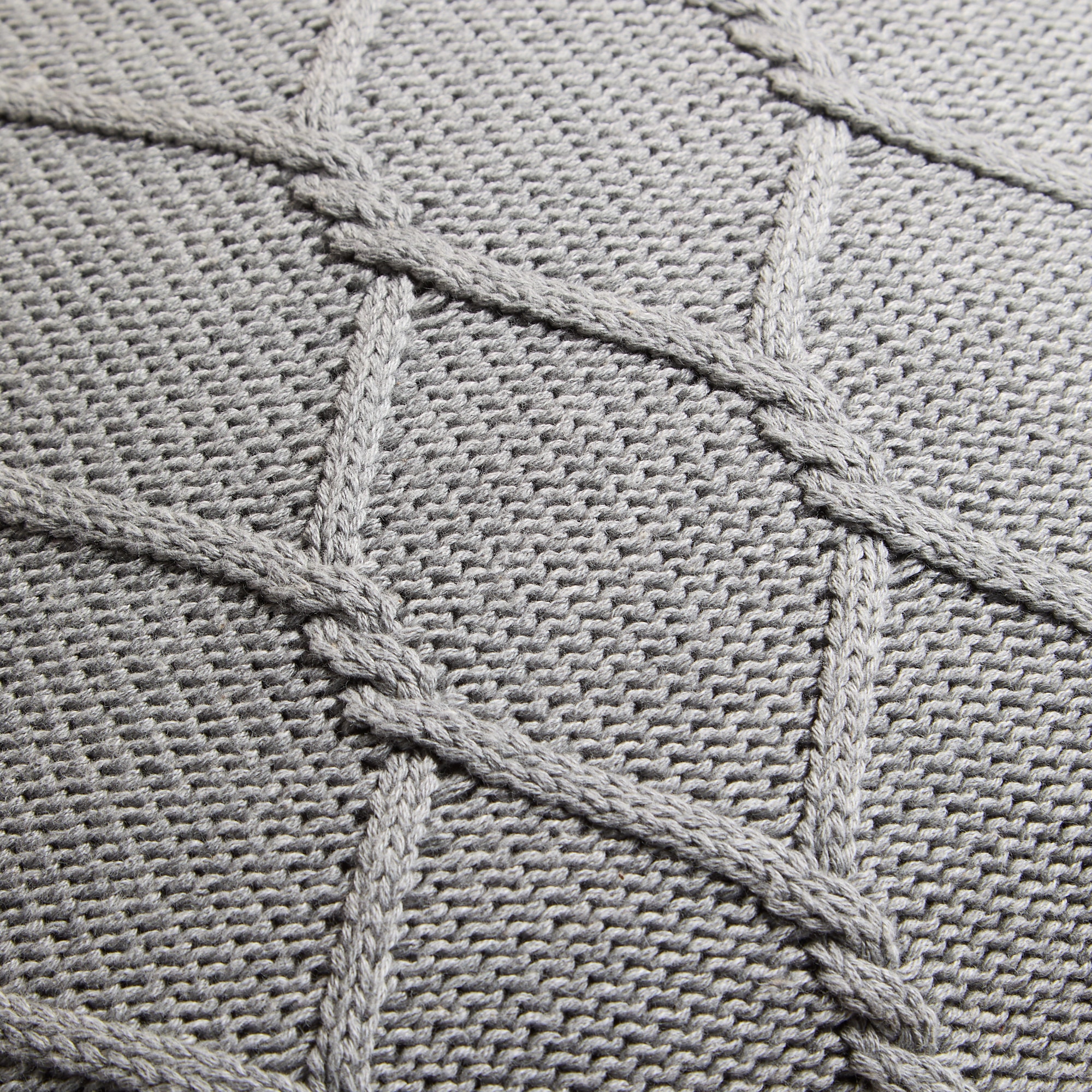 Capa de Almofada de Algodão Orgânico Twist Cinzento-claro-4