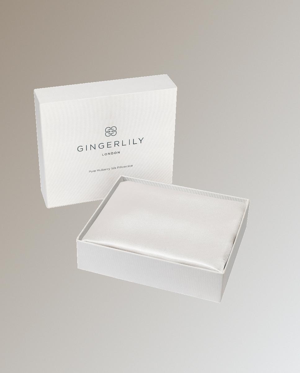 Funda de almohada seda Mulberry Beauty Box Gingerlily - Ivory 50 x 75 cm Ivory-2