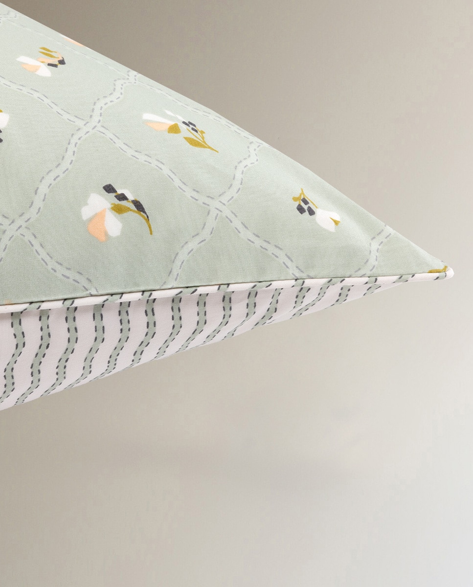 Funda de almohada algodón Bergamot Olivier Desforges - Verde Verde-3