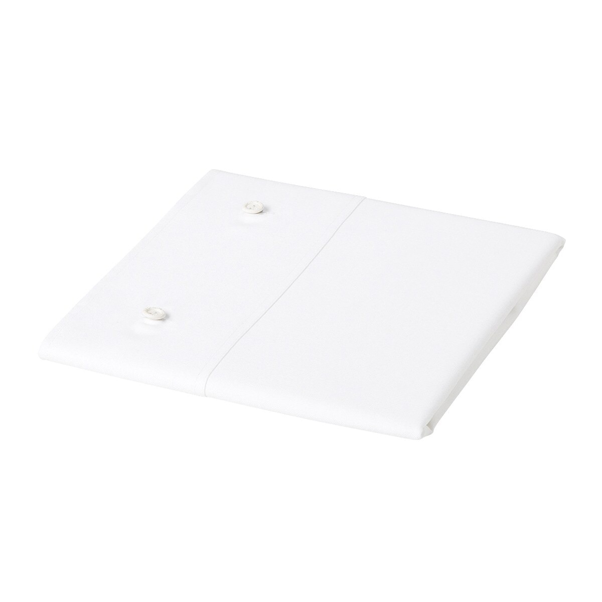 Capa de almofada de algodão Básico Liso Branco-3