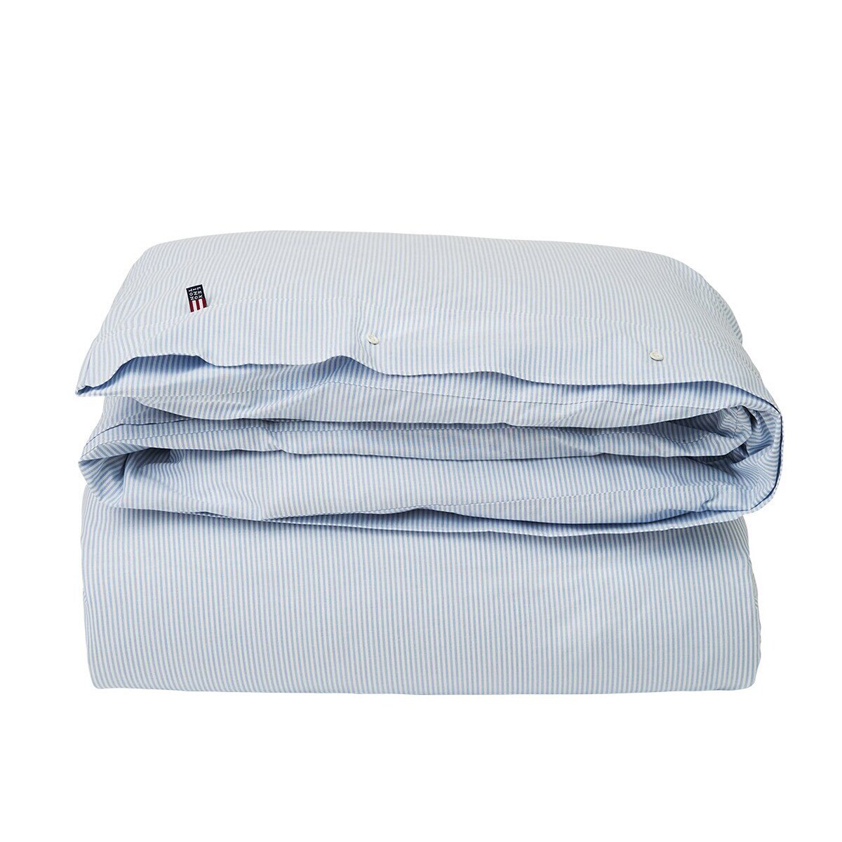Capa de edredão às riscas Oxford Lexington Básico Azul-2