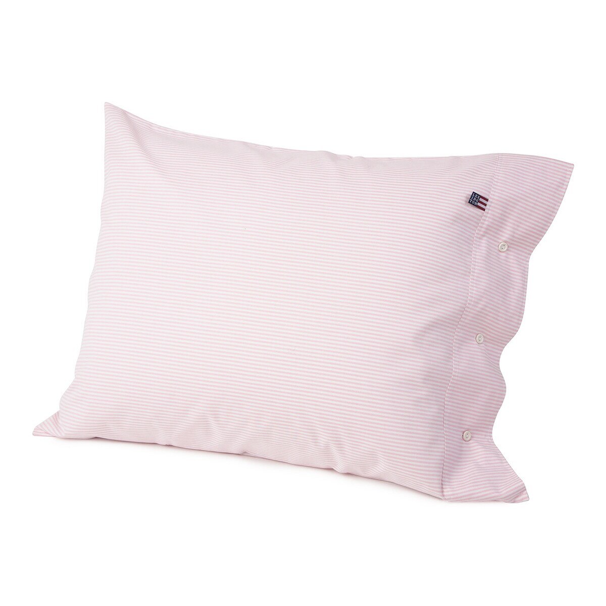Capa de almofada de algodão Básico Riscas Rosa-3