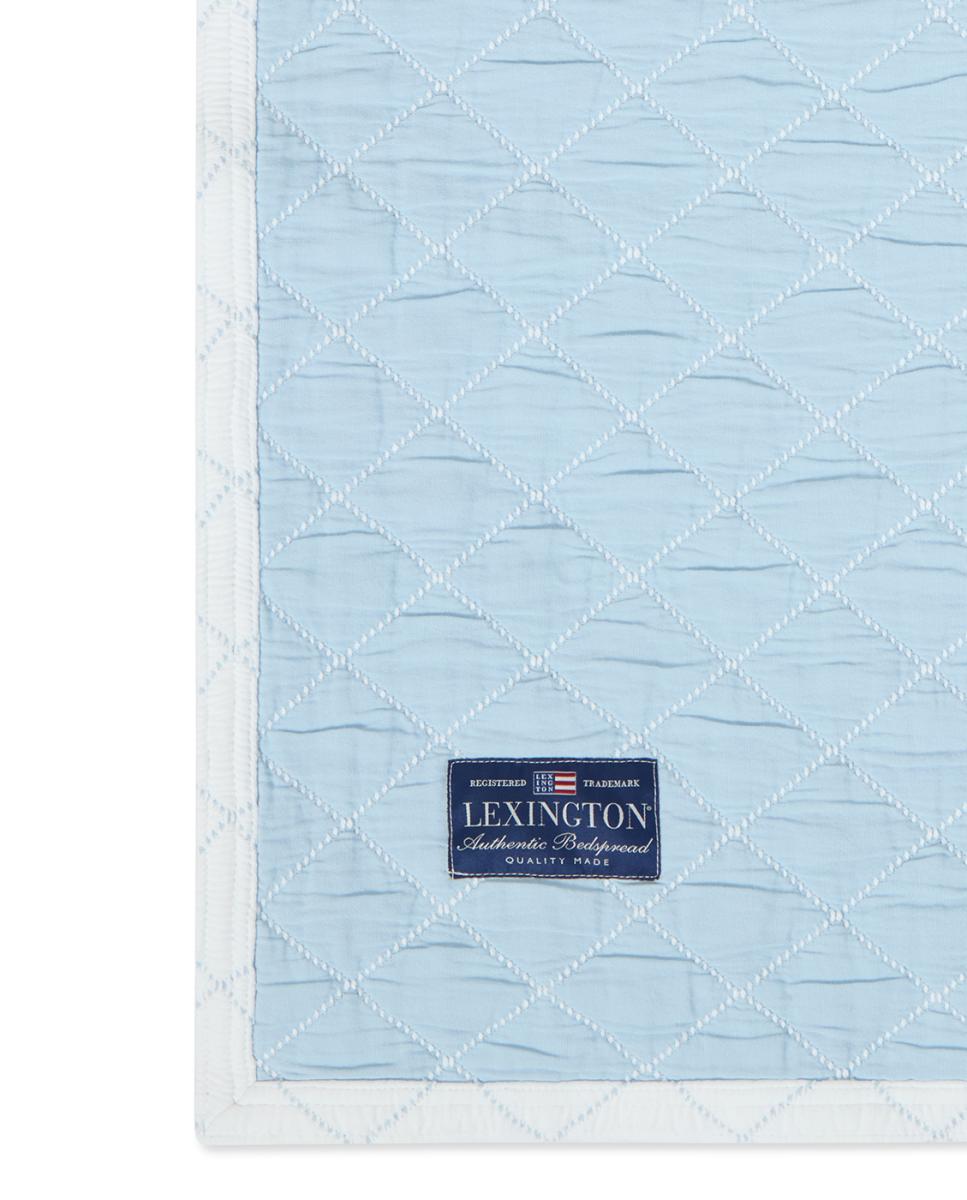 Colcha algodón orgánico Hidra Lexington Azul Cama 150 cm Azul-3