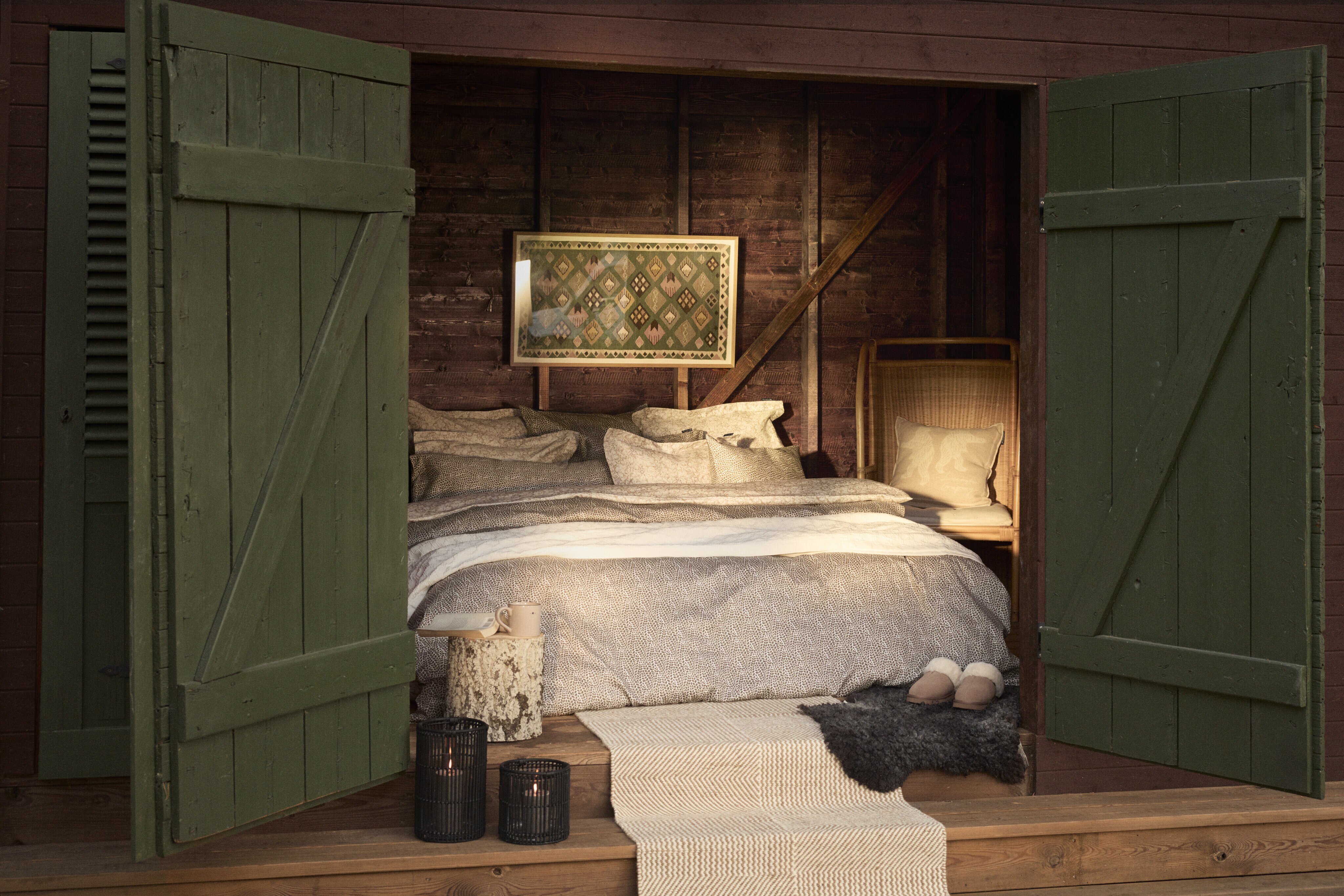 Capa de Almofada de Lã Wimberley Bege-3