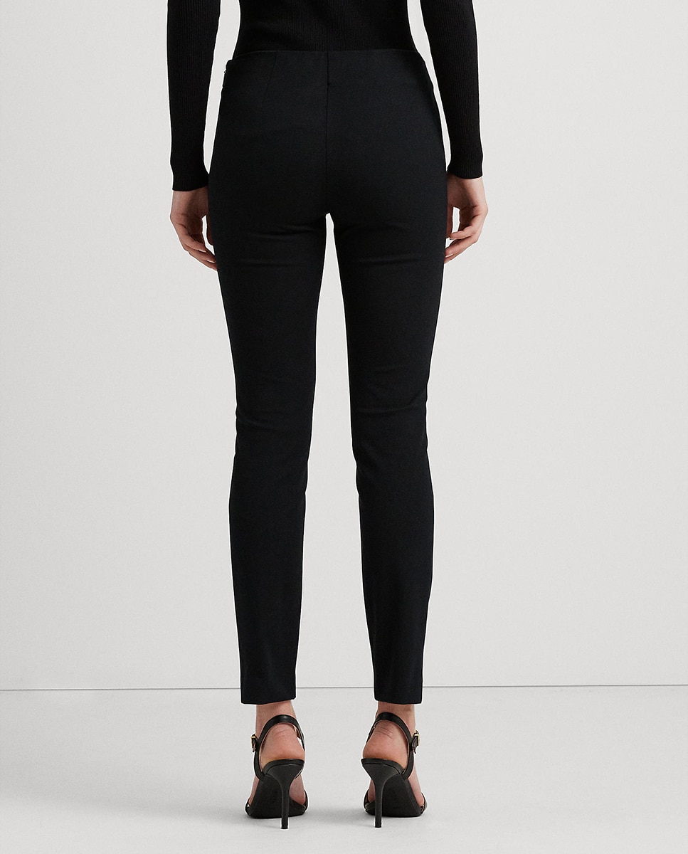 Pantalón de mujer de sarga Skinny - Lauren Ralph Lauren - Negro Negro-4