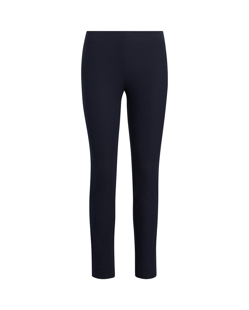 Calças de Sarja Skinny Azul-marinho-6