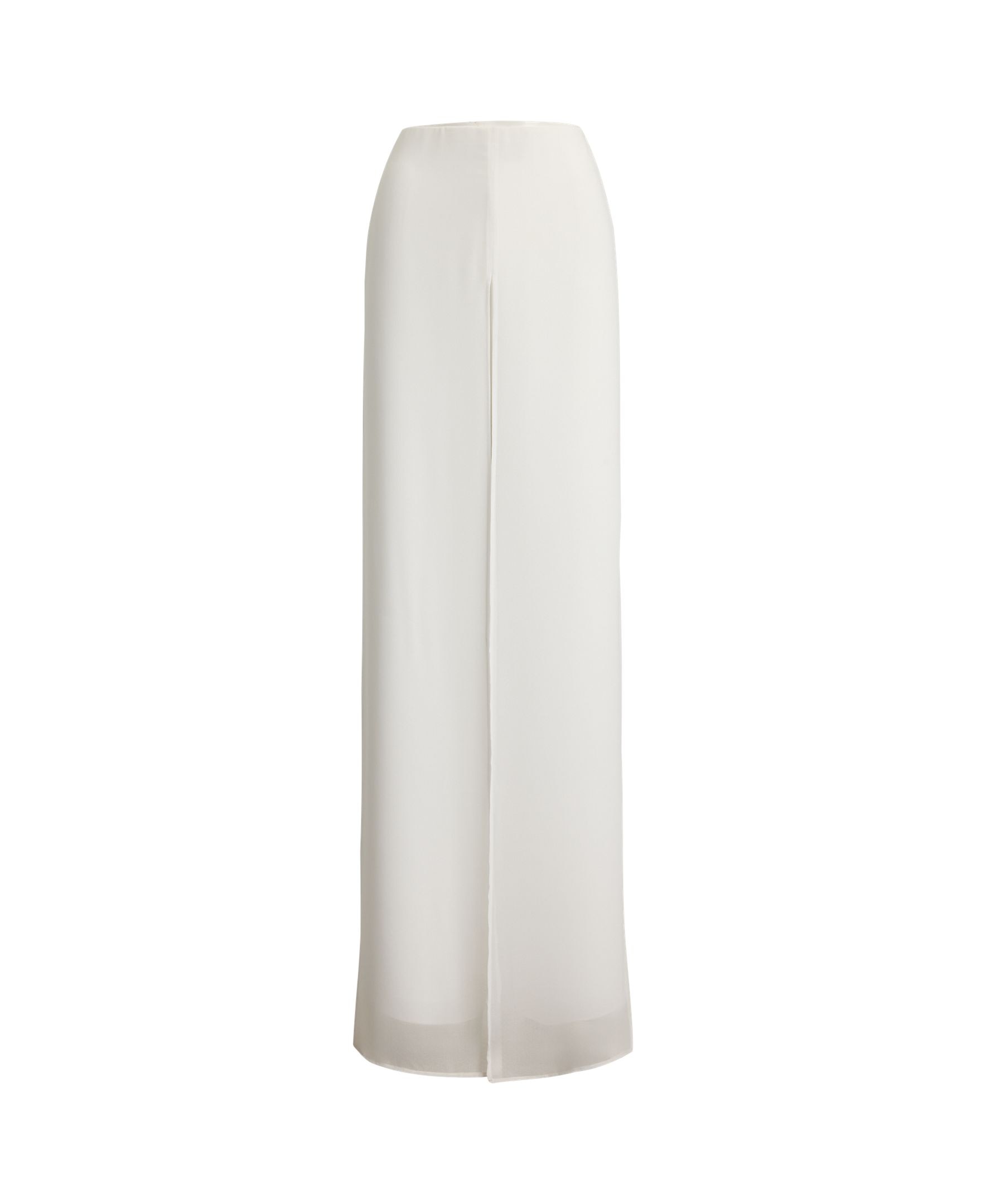 Calças Largas com Cintura Subida Branco-5
