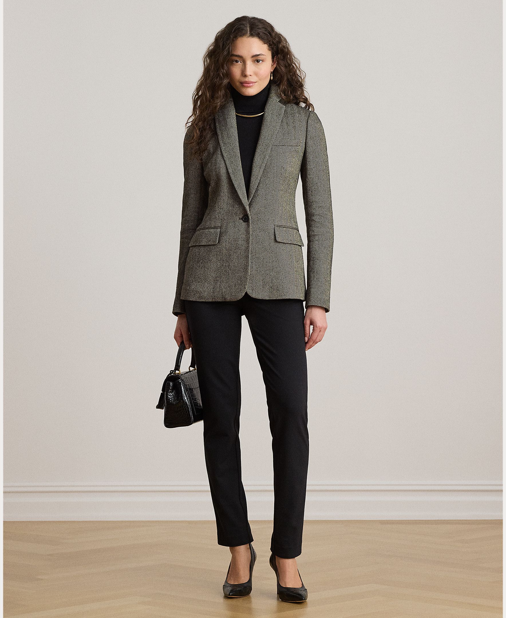 Lauren Ralph Lauren - Pantalón recto de mujer elástico slim fit.