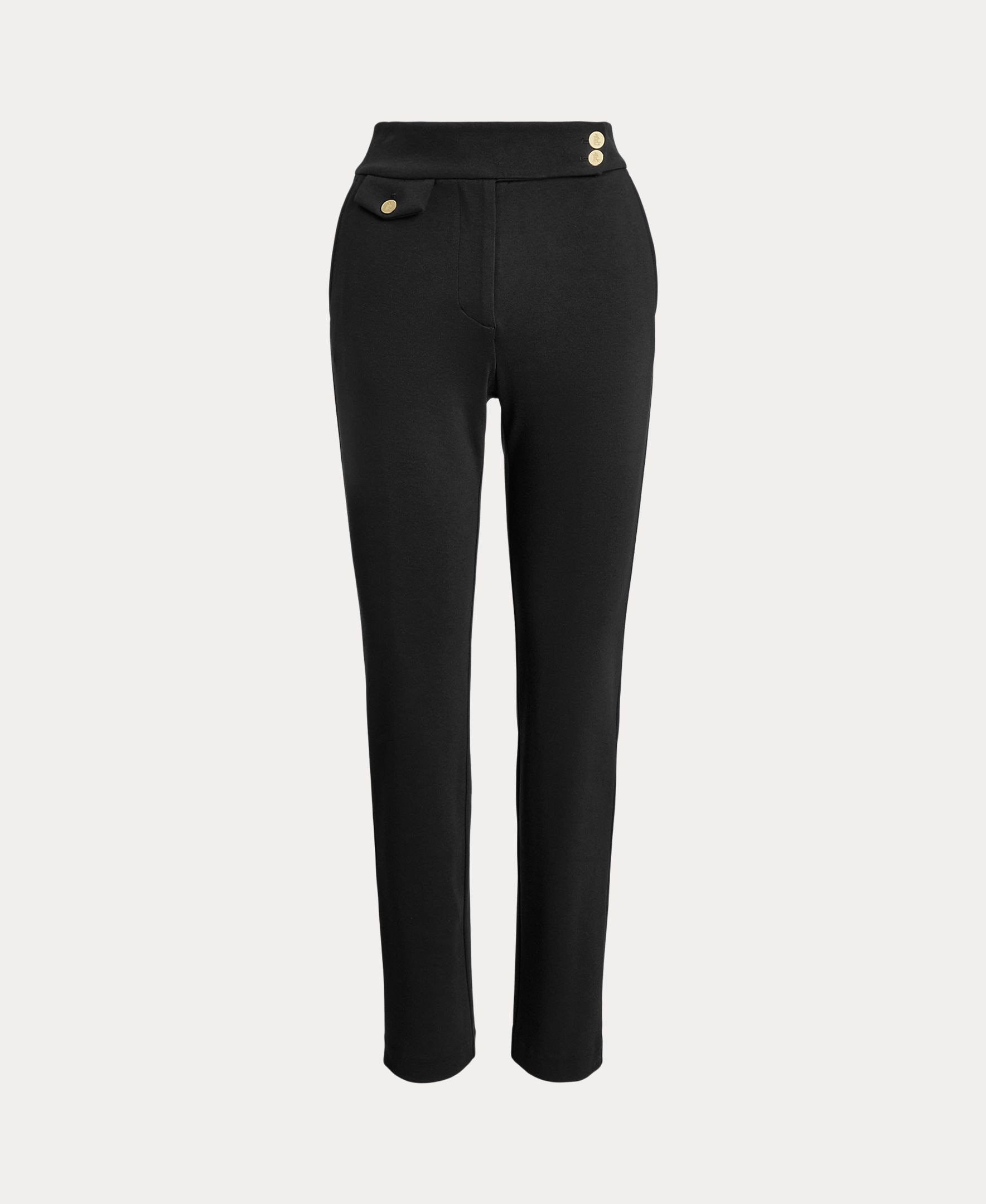 Calças Regular Elásticas Slim Fit Preto-9