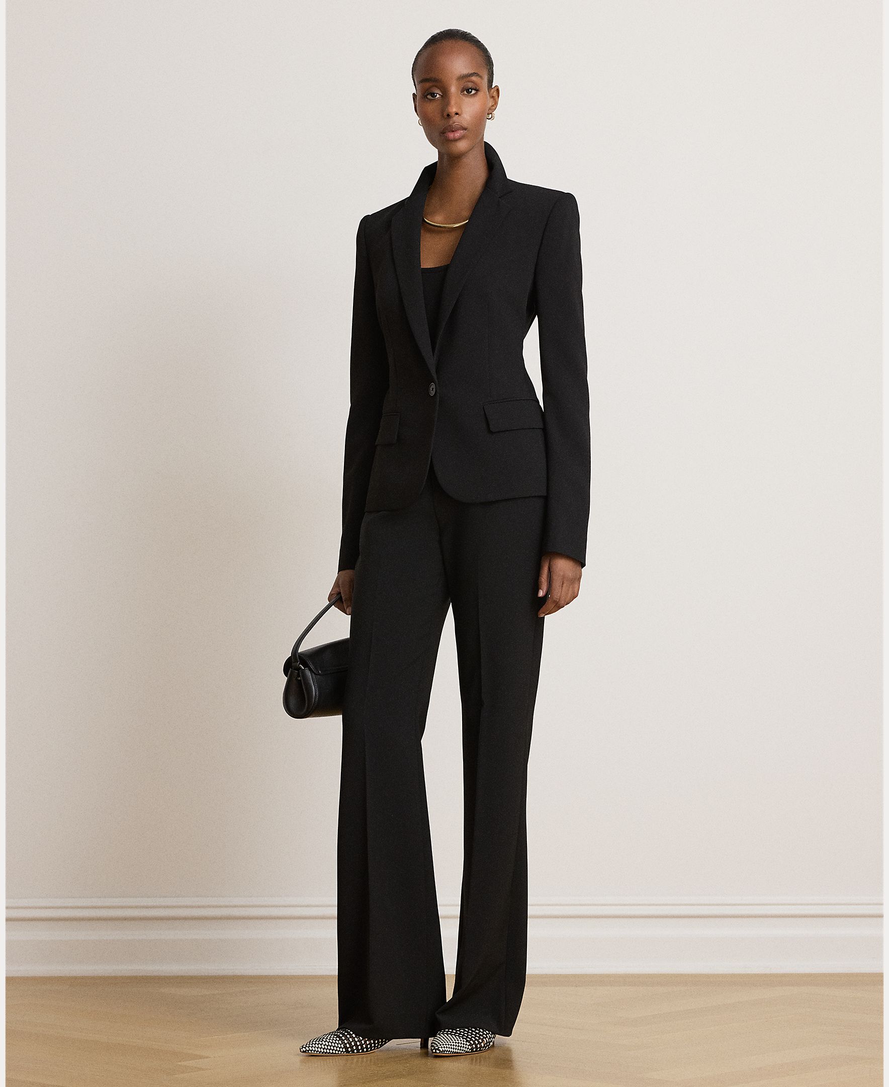Imagen 1 de Pantalón recto de mujer de crepé - Lauren Ralph Lauren - Negro Negro