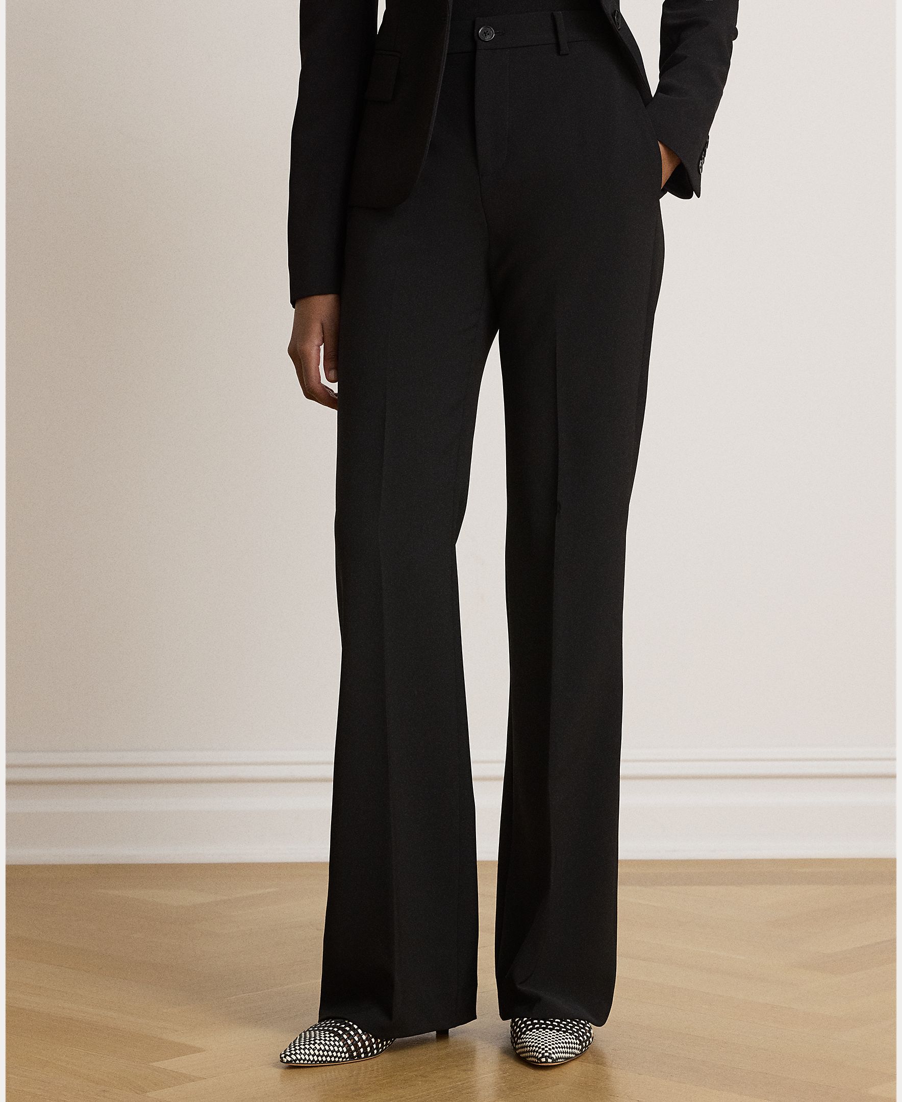 Imagen 3 de Pantalón recto de mujer de crepé - Lauren Ralph Lauren - Negro Negro