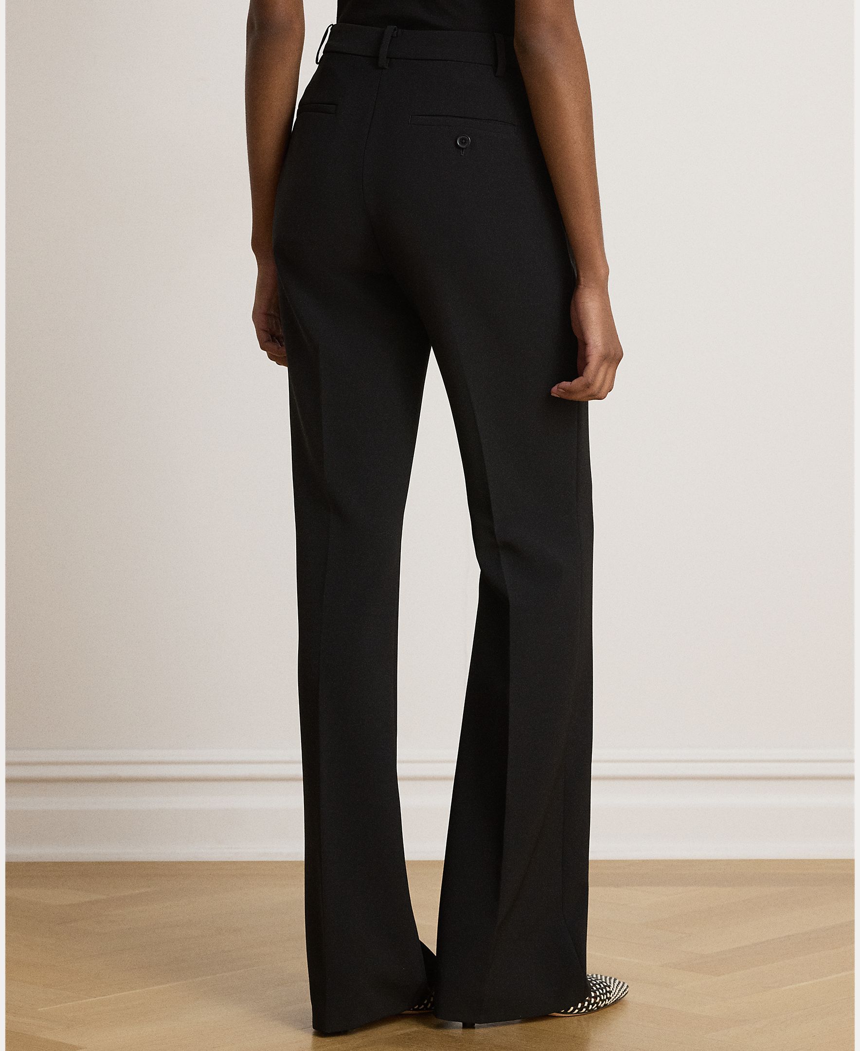 Imagen 4 de Pantalón recto de mujer de crepé - Lauren Ralph Lauren - Negro Negro