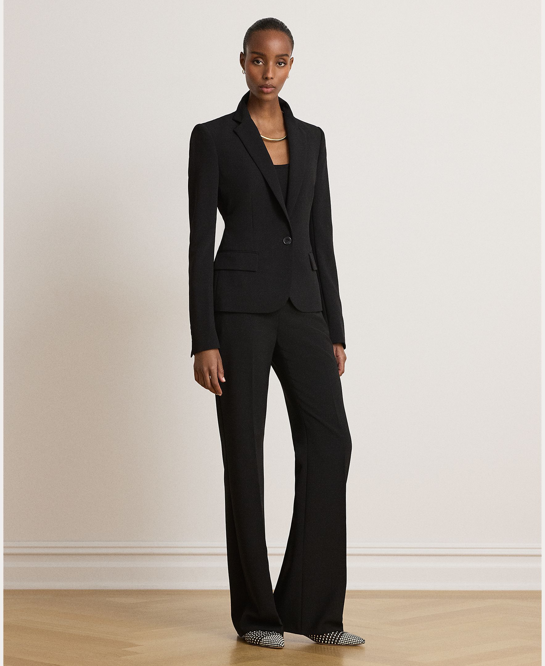 Imagen 6 de Pantalón recto de mujer de crepé - Lauren Ralph Lauren - Negro Negro