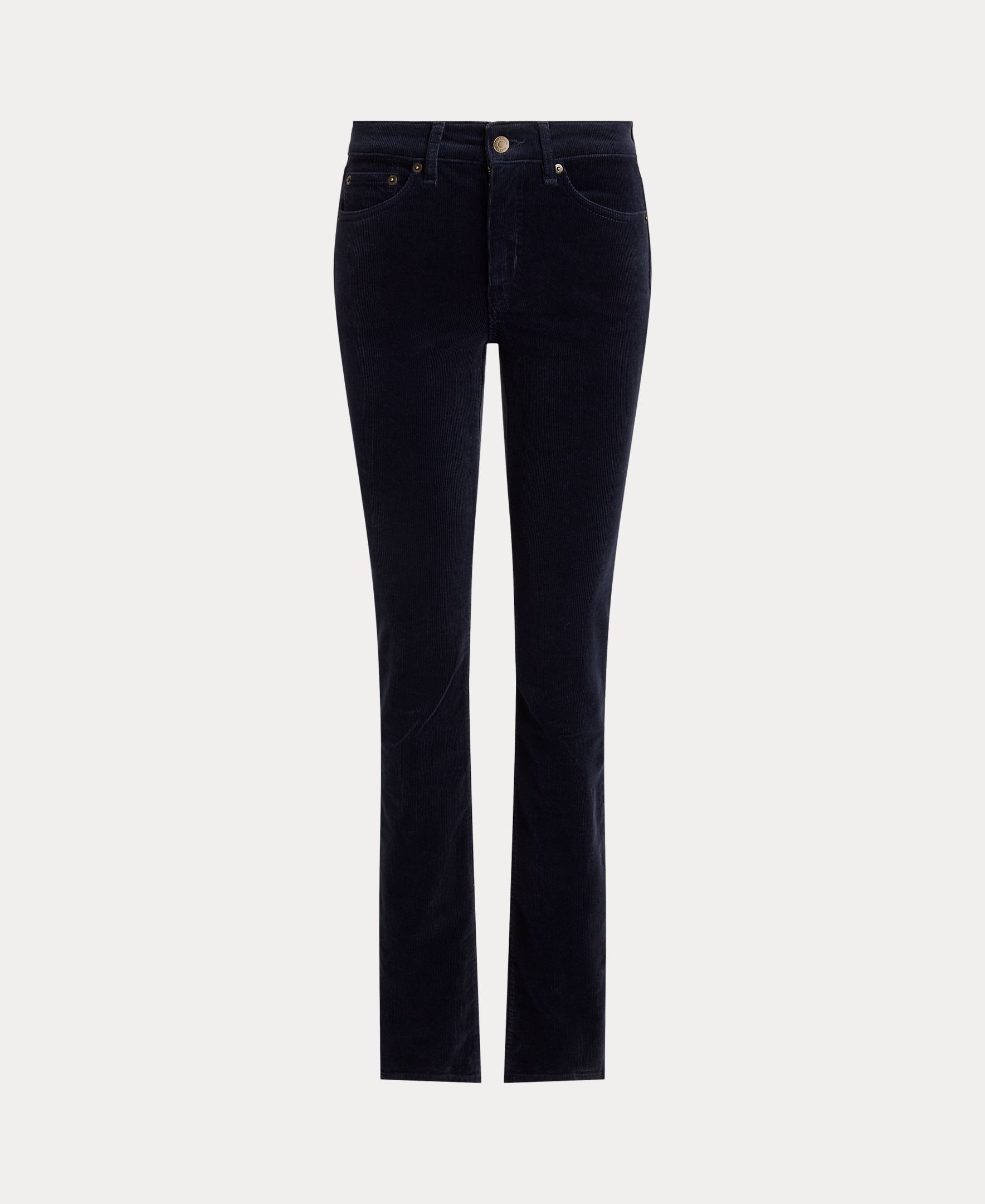 Calças Regular de Bombazina Slim Fit, Disponível em Tamanhos Grandes Azul-marinho-7