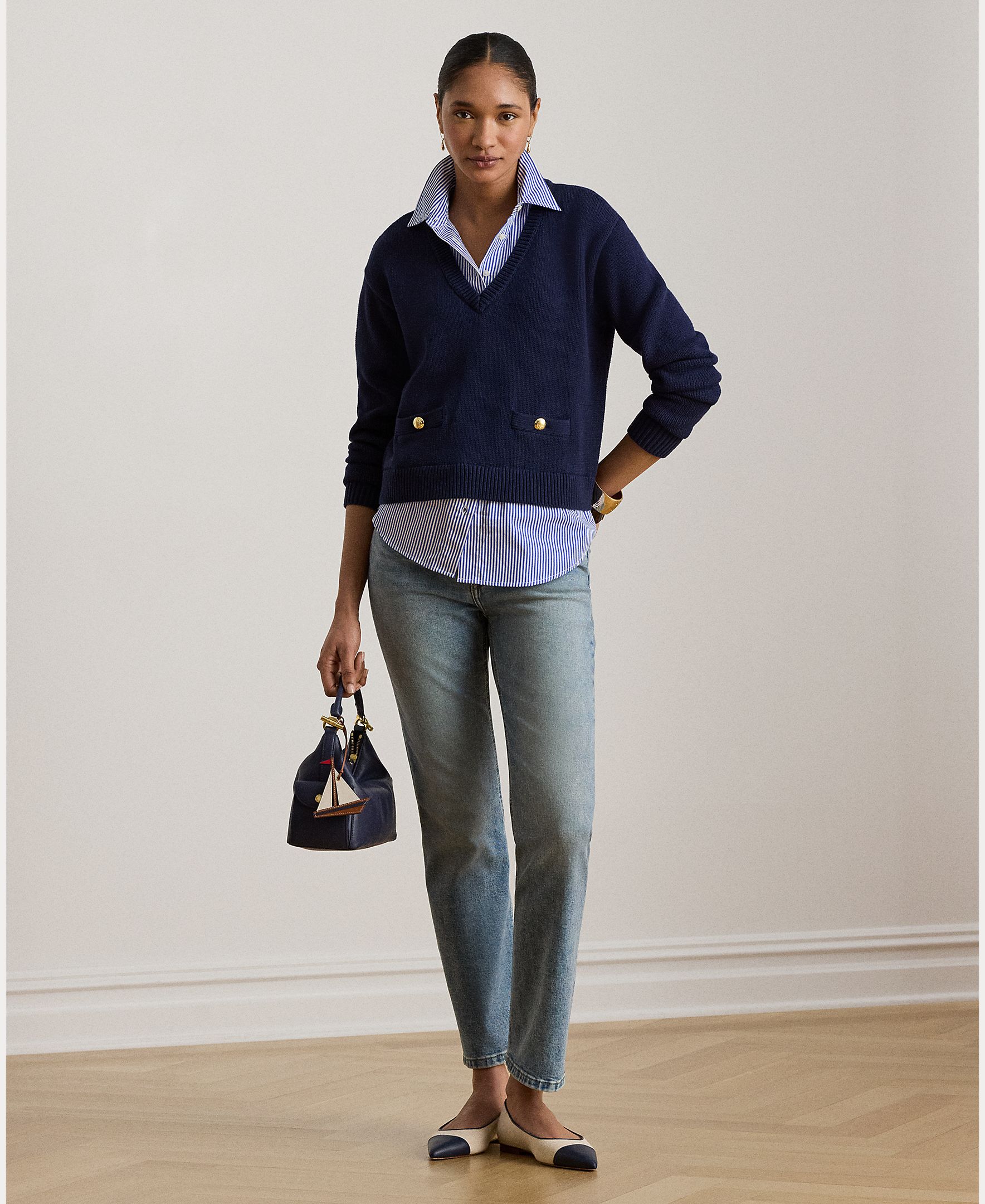 Imagem 0 de Jeans Straight de Algodão Elástico