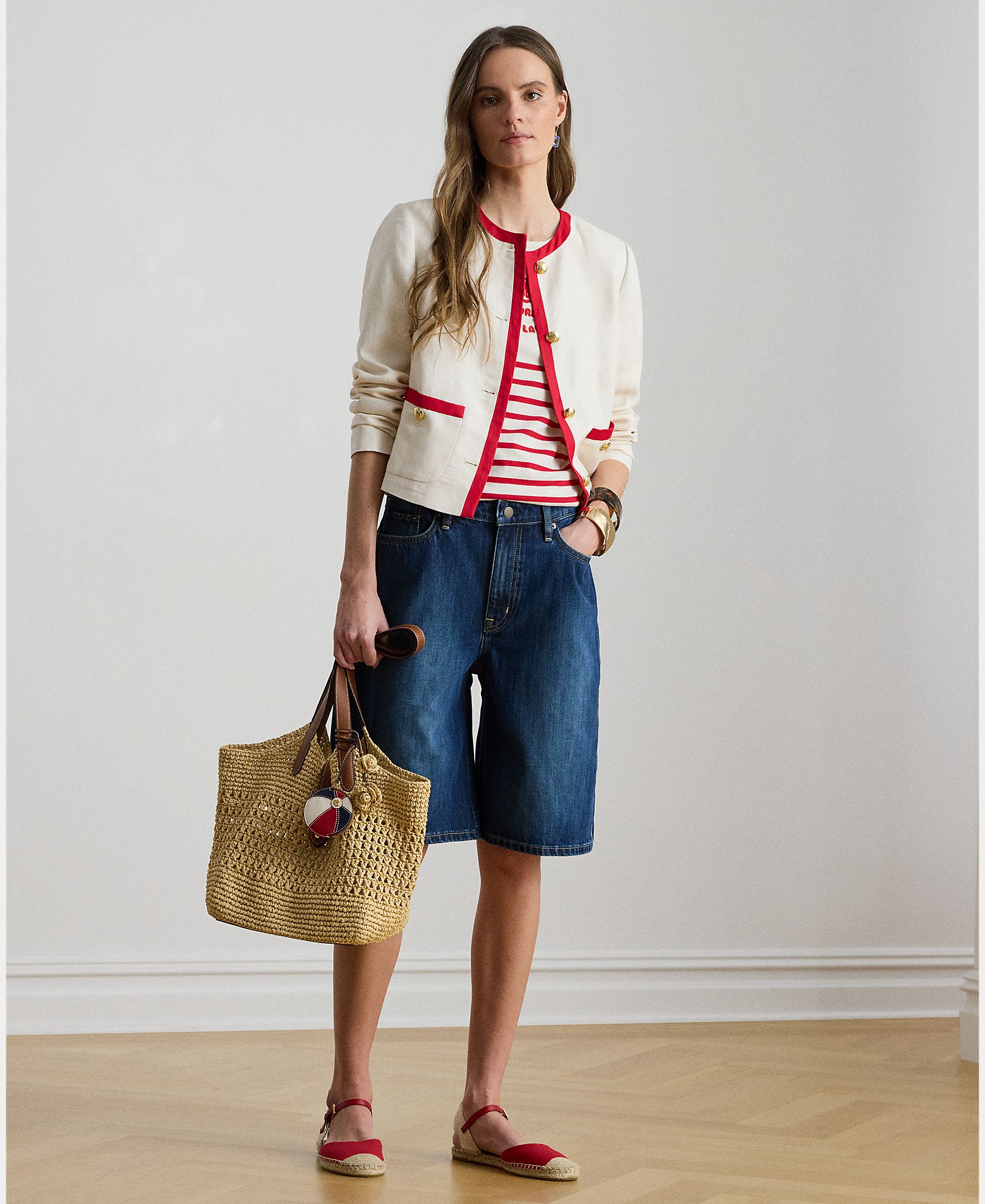 Imagem 0 de Bermudas de Ganga com Cinco Bolsos