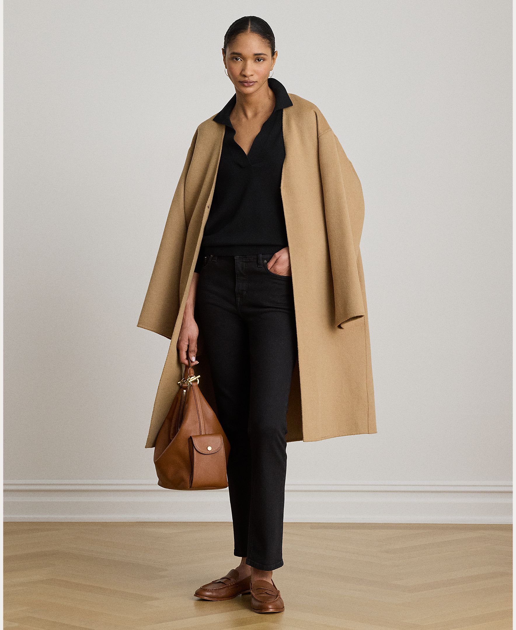Lauren Ralph Lauren - Vaquero pitillo de mujer de algodón de tiro medio.