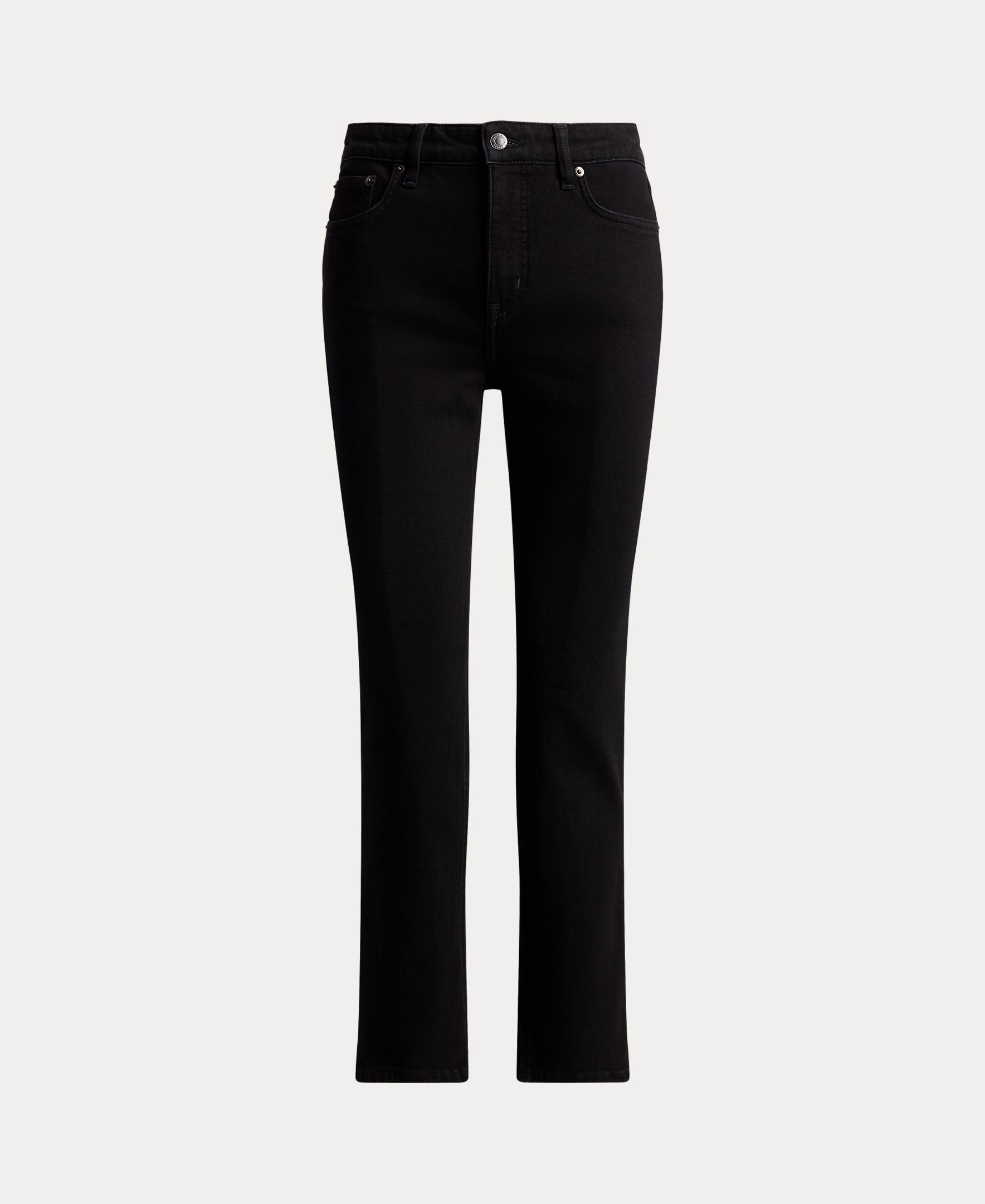 Jeans Skinny de Algodão com Cintura Média Preto-7