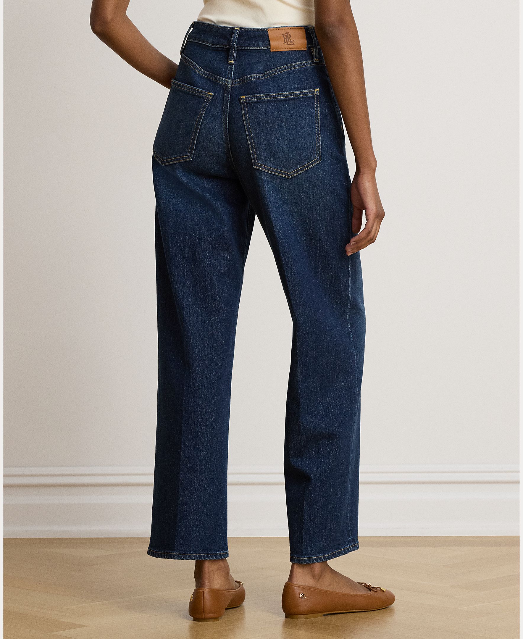 Vaqueros rectos de mujer de tiro alto disponible en tallas grandes - Lauren Ralph Lauren - Azul marino Azul marino-4