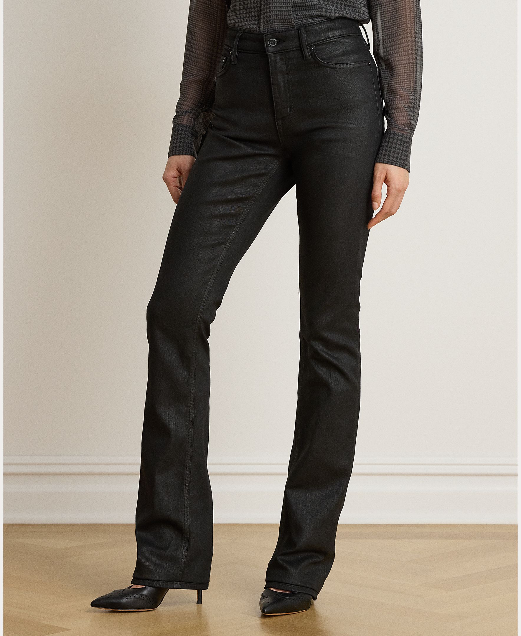 Jeans Skinny de Algodão Elástico Preto-3