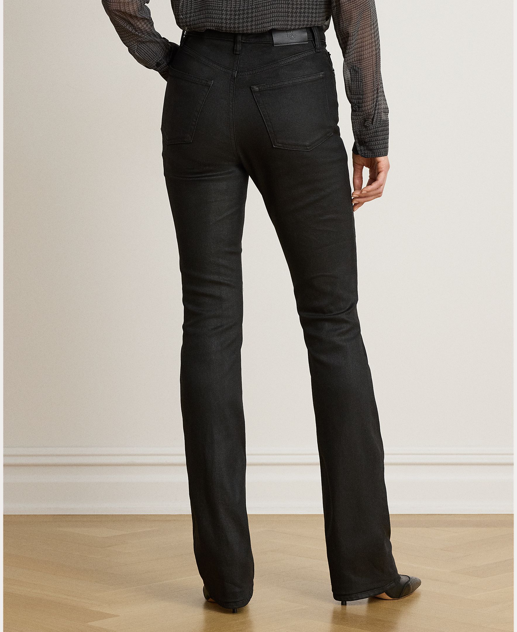 Jeans Skinny de Algodão Elástico Preto-4