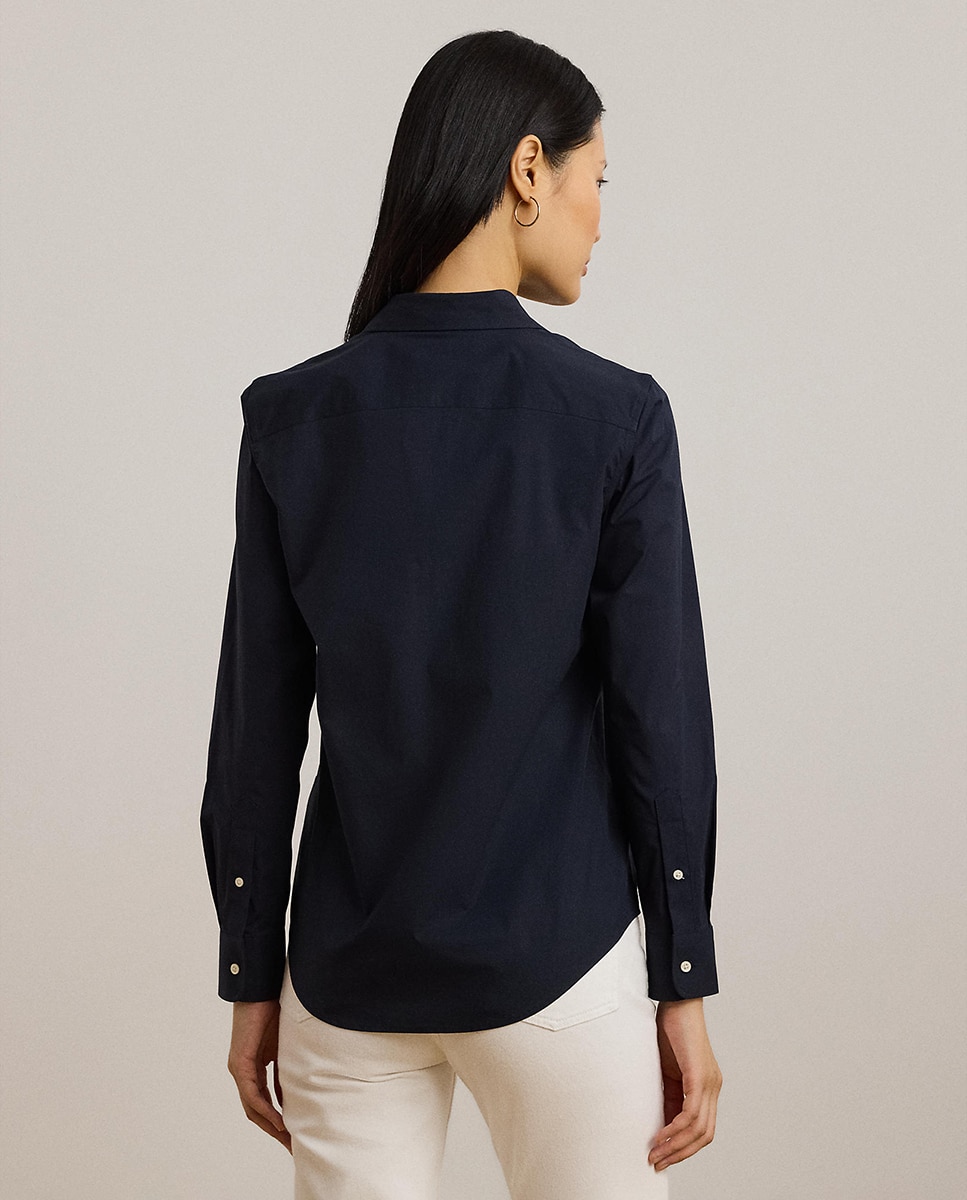 Imagen 3 de Camisa blanca de mujer Lauren Ralph Lauren con manga larga - Azul marino Azul marino