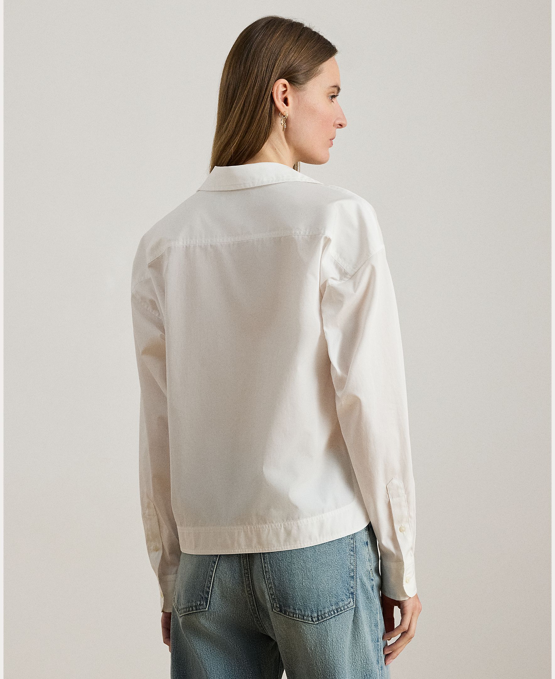 Camisa Regular de Algodão Branco-2