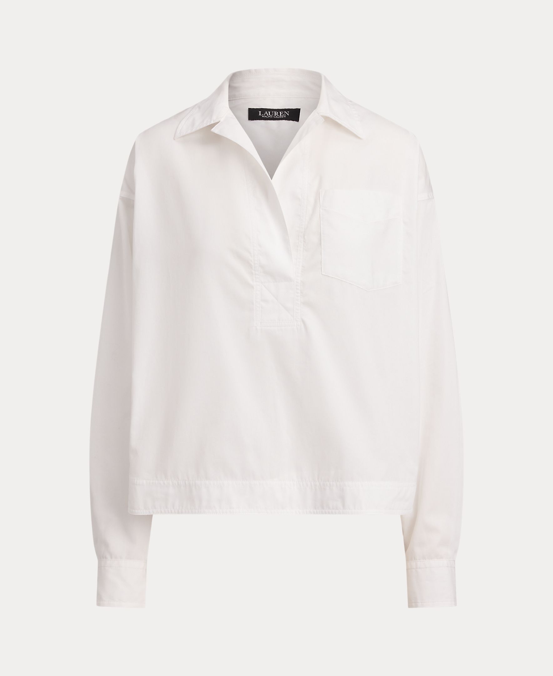 Camisa Regular de Algodão Branco-4