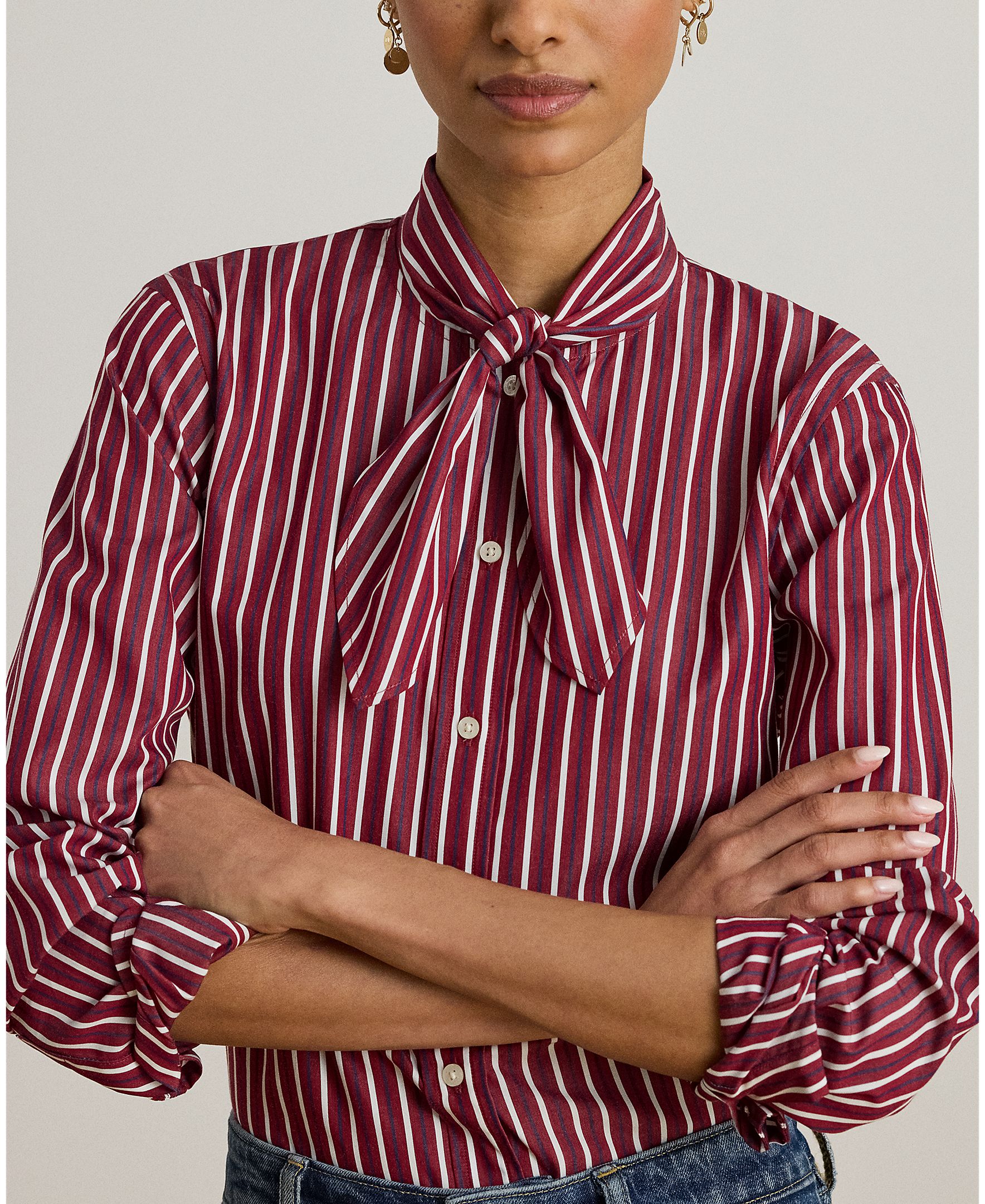 Camisa de Algodão com Laço Morango-3