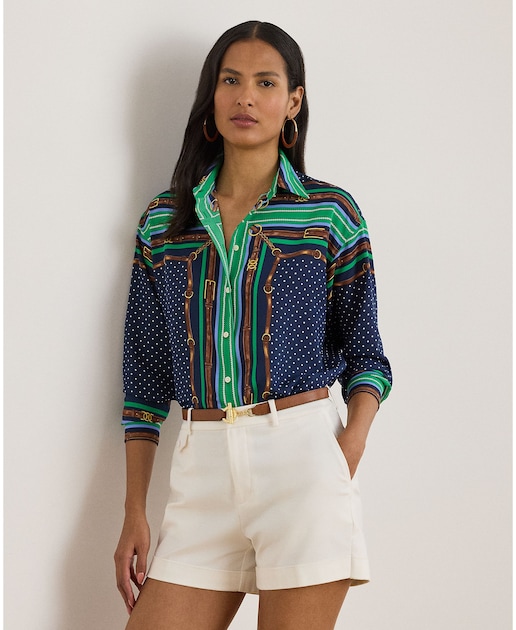 Imagem 0 de Camisa de Crepe com Estampado