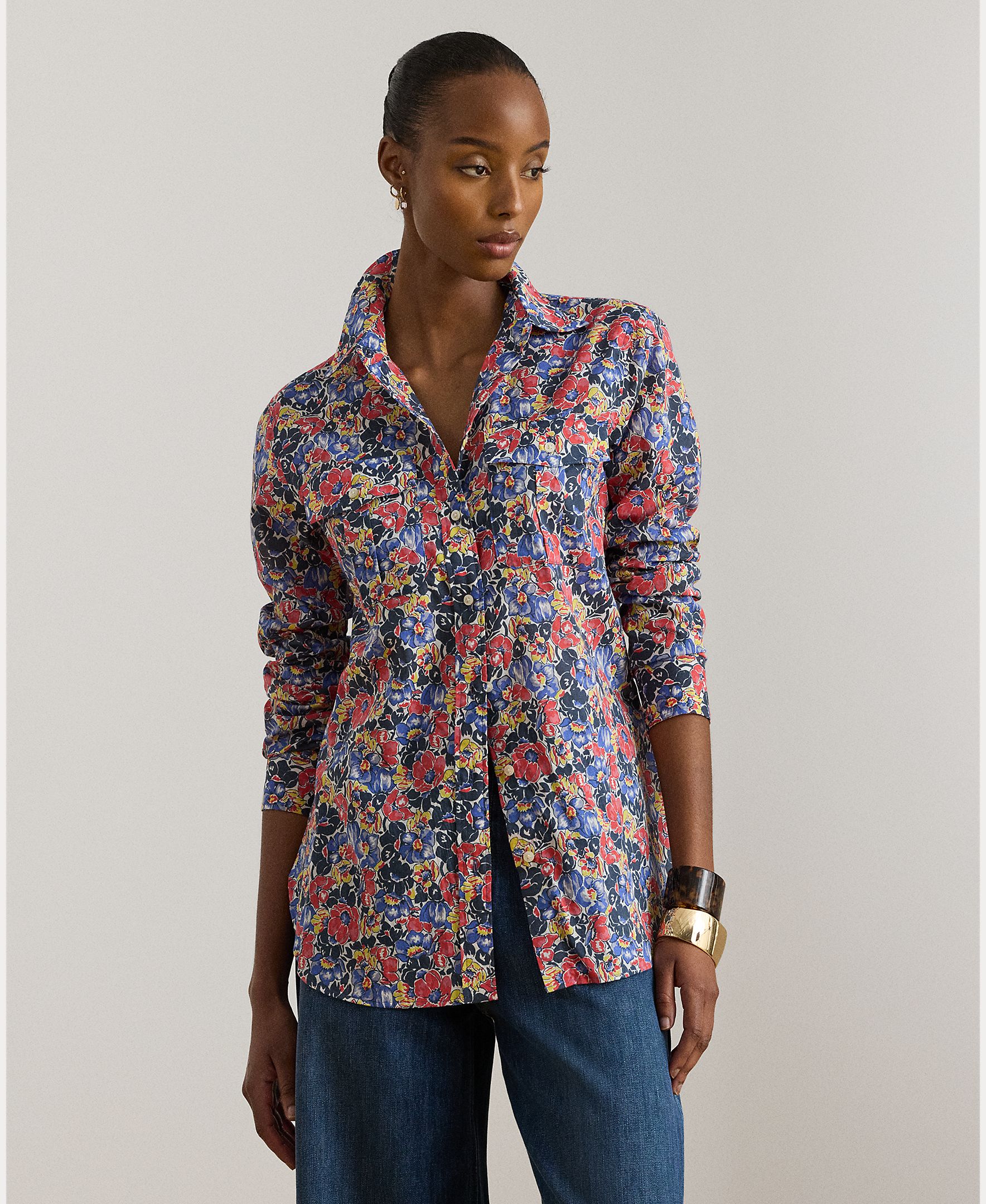 Imagem 0 de Camisa de Algodão com Bolsos de Remendo