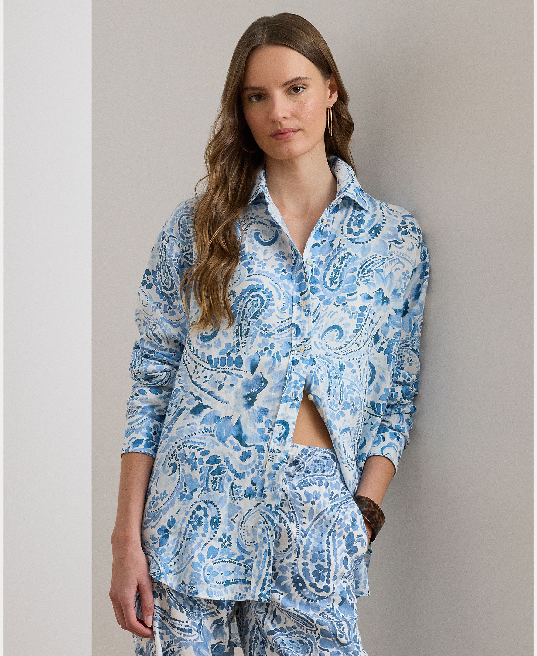 Imagem 0 de Camisa Paisley de Linho