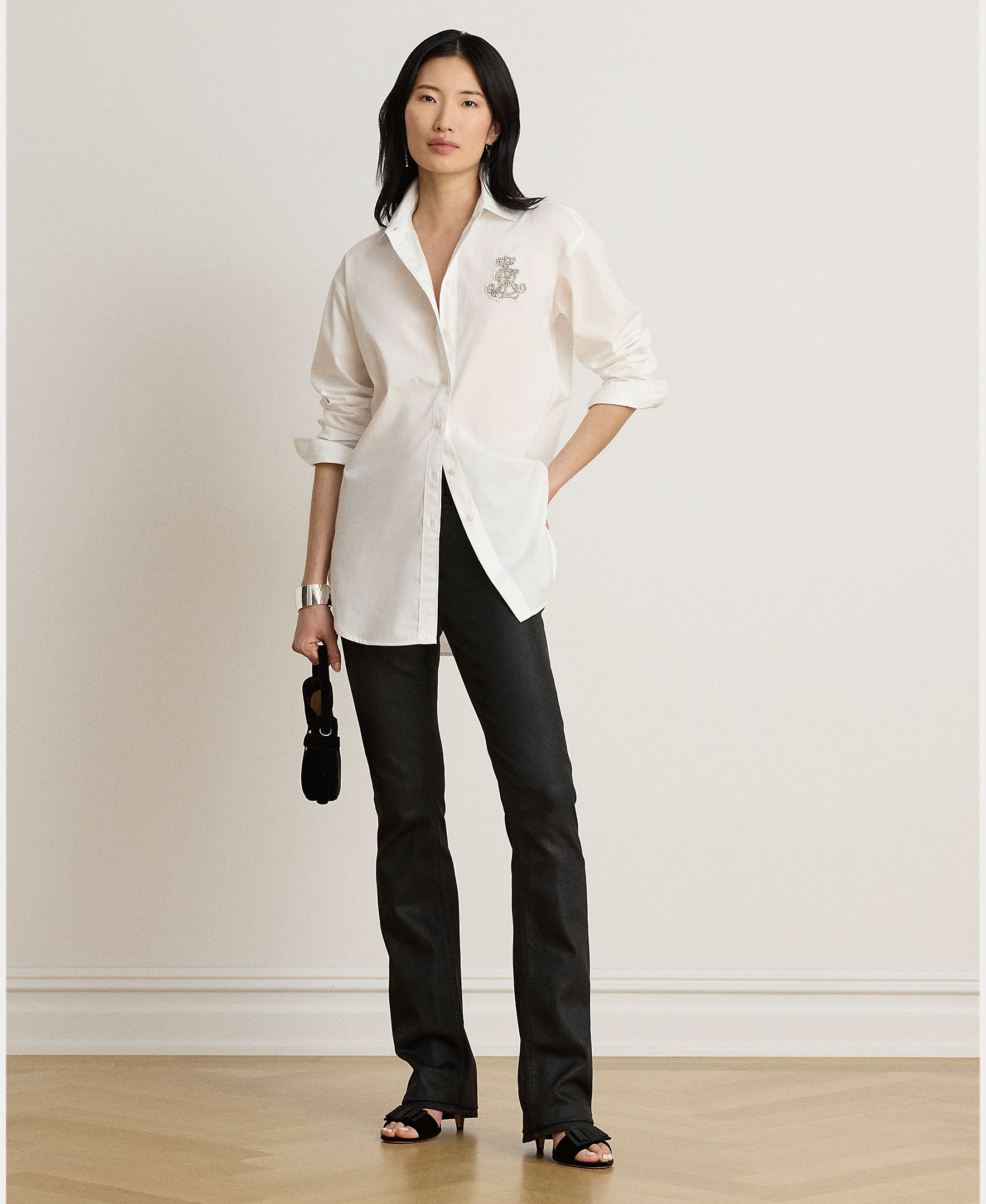 Camisa de Algodão com Logótipo Branco-7