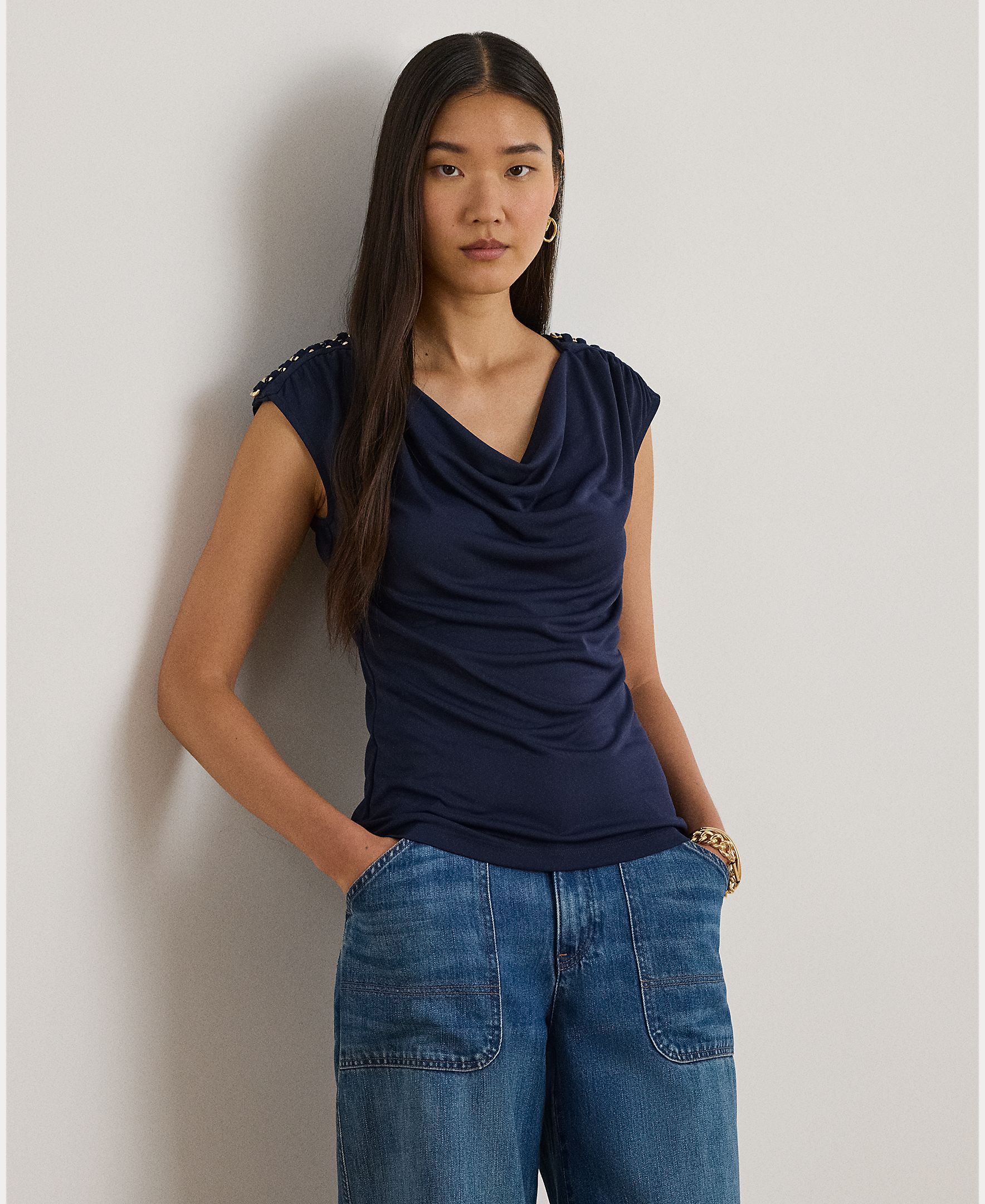 Imagem 0 de T-shirt de Decote à Barco e Manga Curta