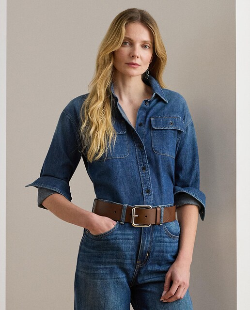 Imagen 0 de Camisa de mujer denim de algodón
