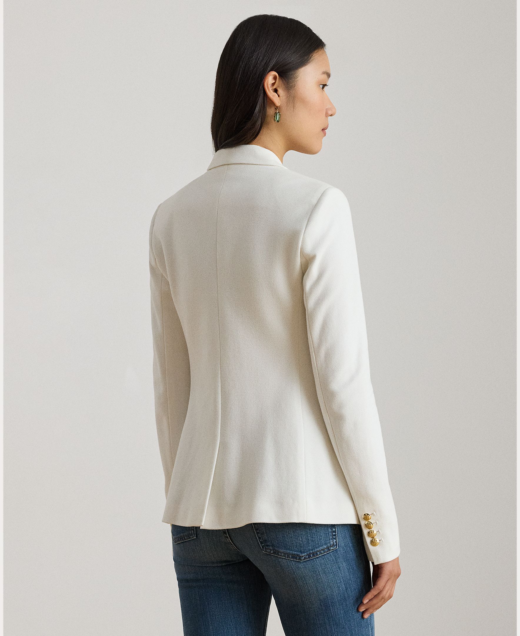 Blazer de Jacquard com Emblema Branco-3