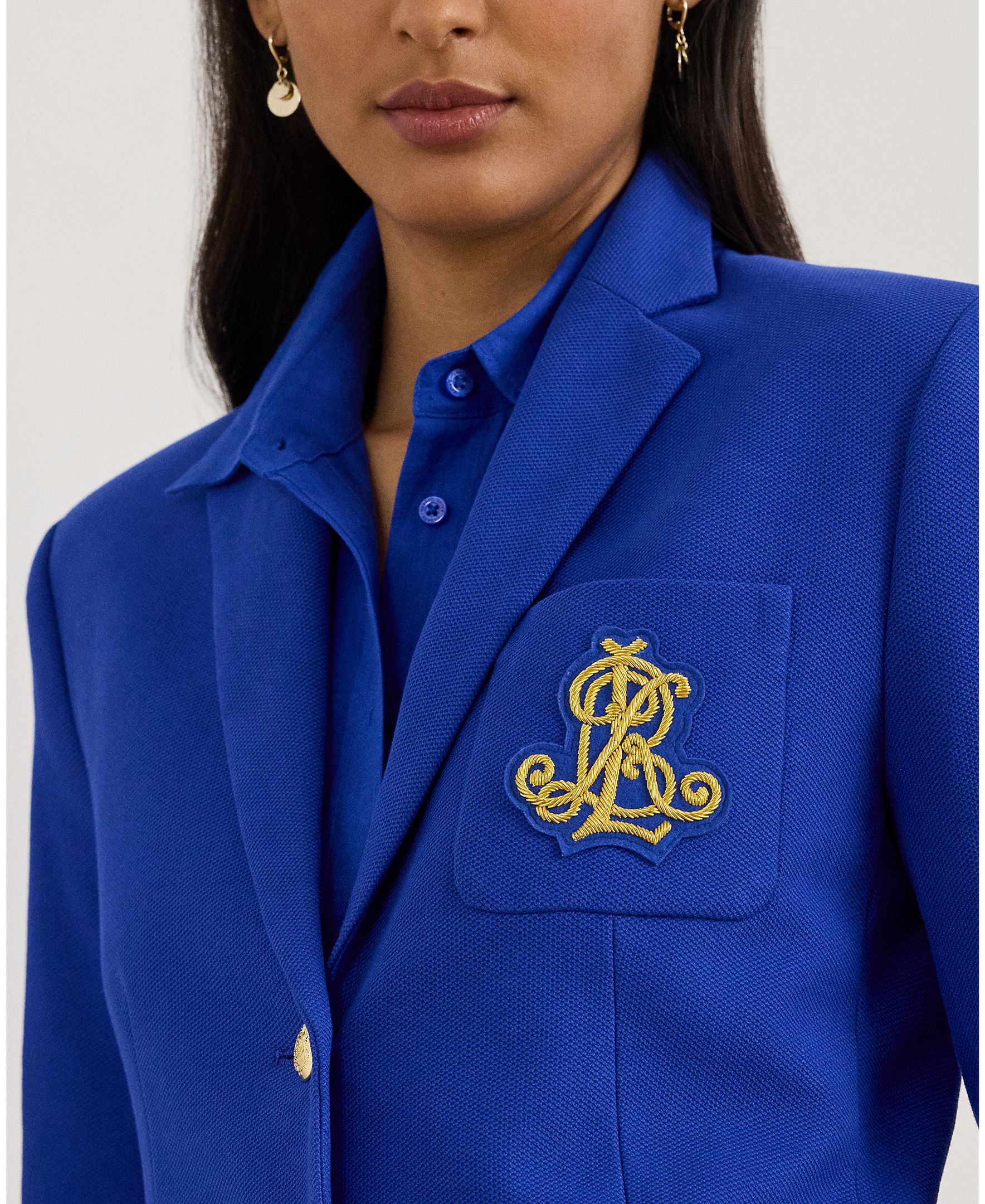 Blazer de Jacquard com Emblema Azulão-4